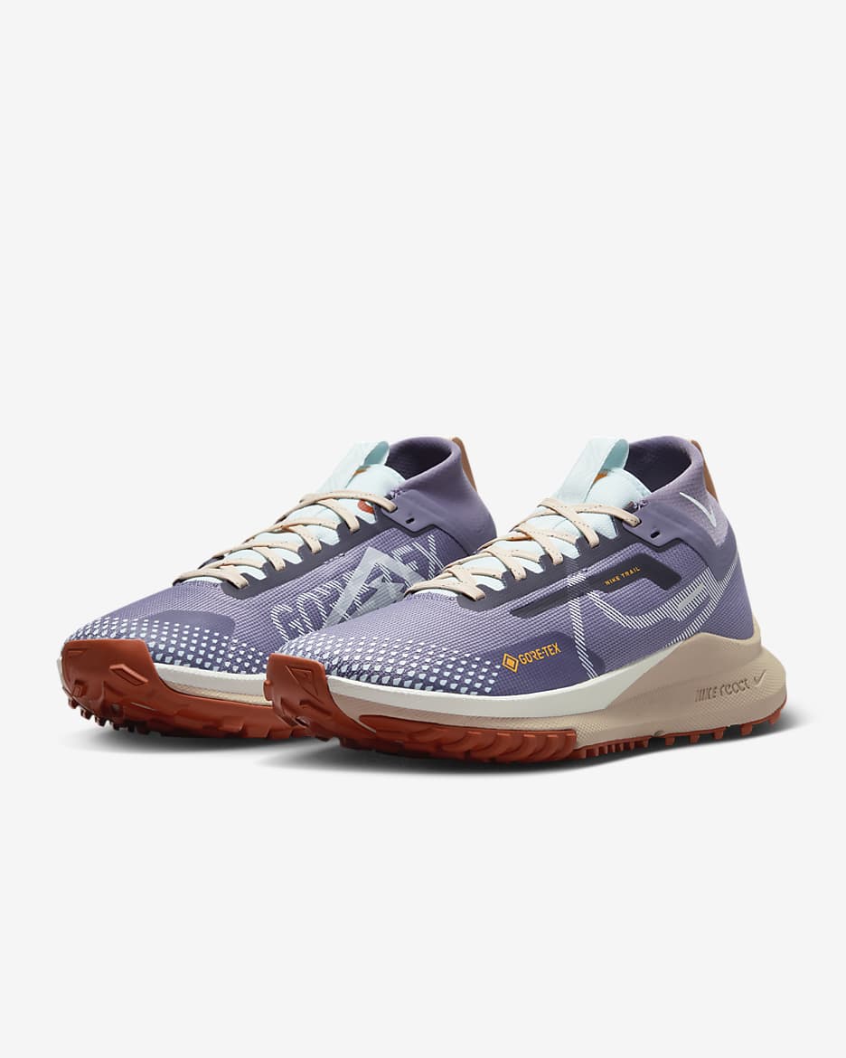 Nike Pegasus Trail 4 GORE-TEX Su Geçirmez Arazi Tipi Kadın Koşu Ayakkabısı - Daybreak/Glacier Blue/Sundial/Beyaz