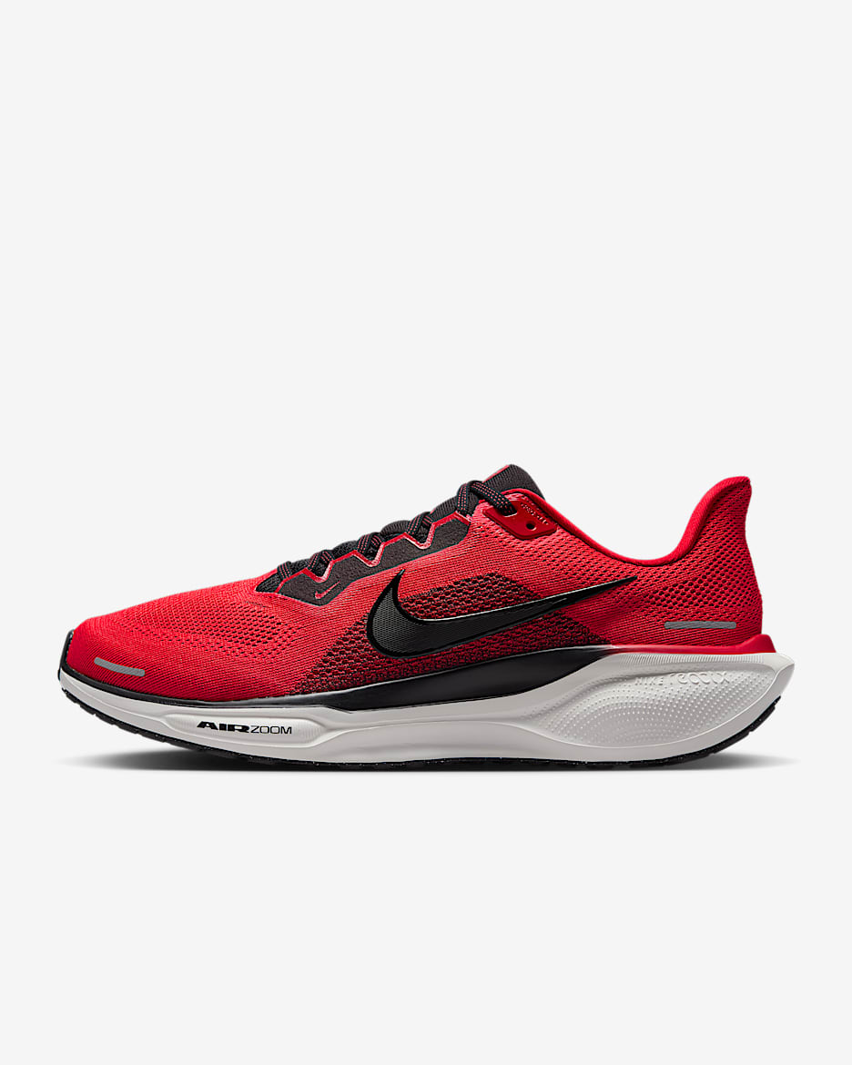 Tenis de correr en pavimento para hombre Nike Pegasus 41 - Rojo universitario/Carmesí claro/Blanco cumbre/Negro