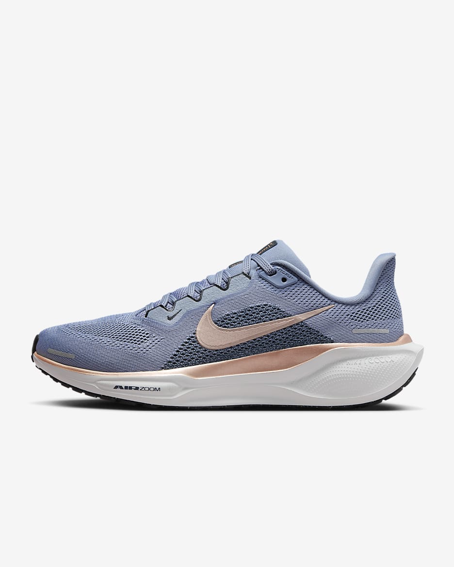 Nike Pegasus 41 Women's Road Running Shoes - Ashen Slate/Armoury Navy/Black/Metallic Red Bronze