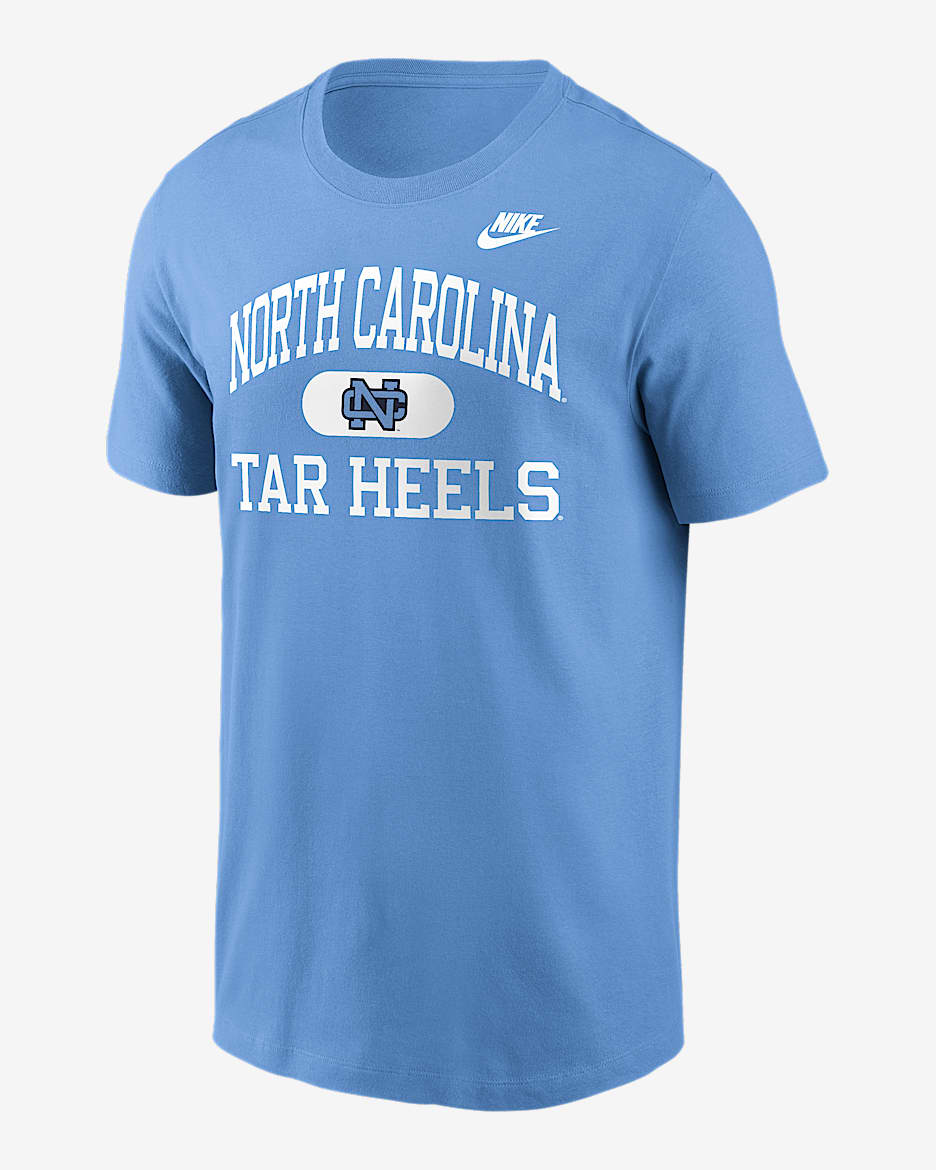 Playera universitaria Nike para hombre North Carolina Legacy Alma Mater - Azul claro