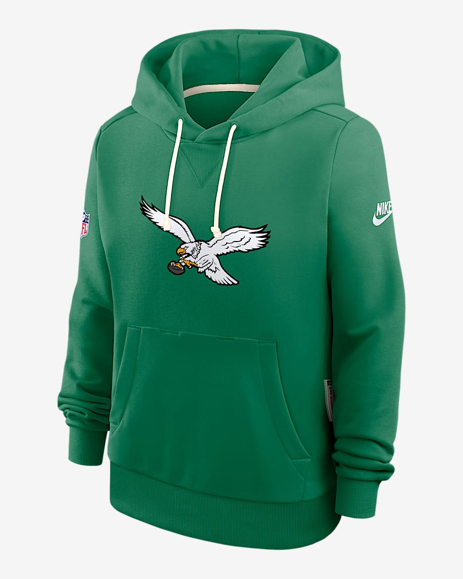Philadelphia Eagles Alt Pack Women's Nike Dri-FIT NFL Pullover Hoodie - Kelly Green