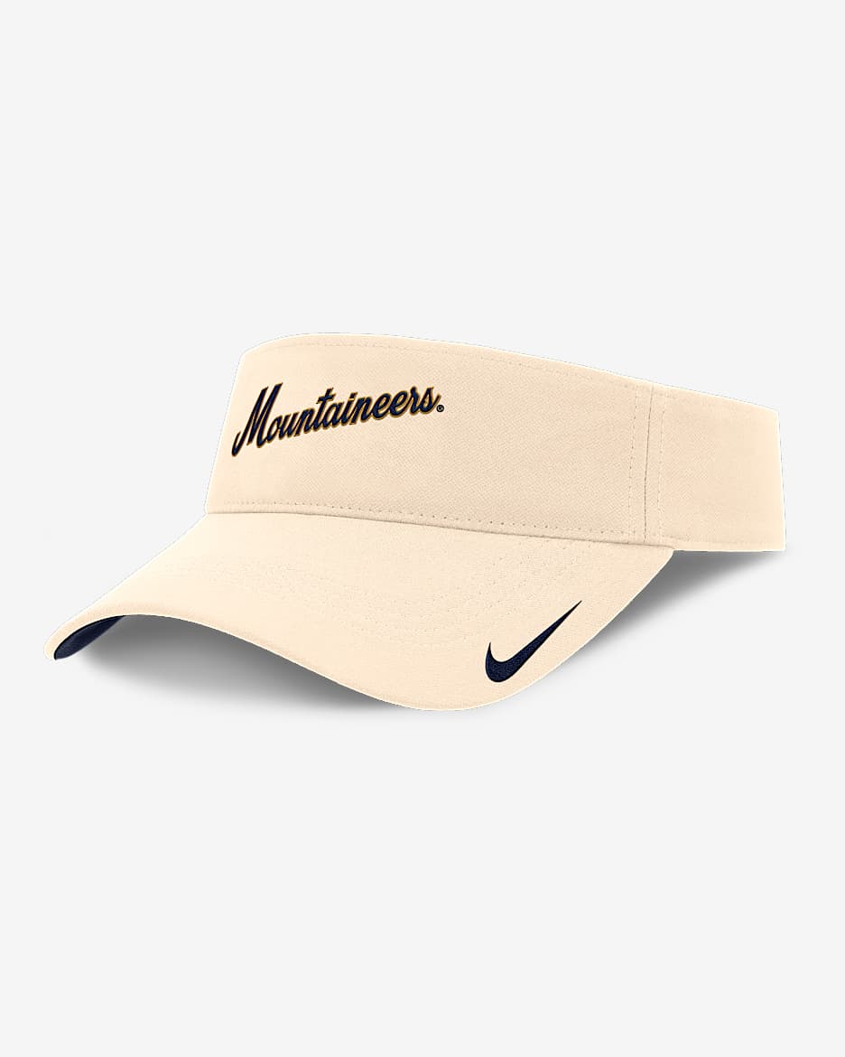 Visera universitaria Nike Dri-FIT ajustable para hombre West Virginia Mountaineers Primetime Ace - Natural