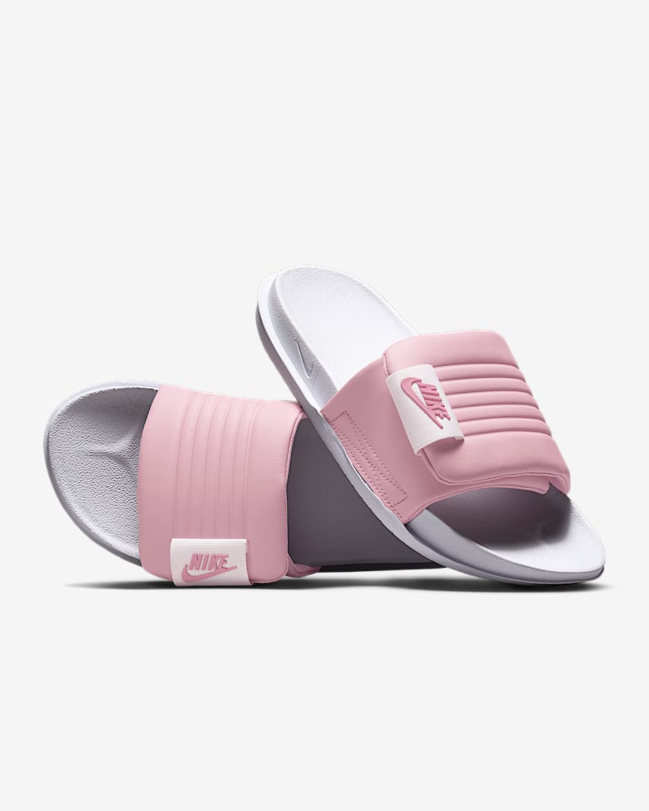Chanclas para mujer Nike Offcourt Adjust - Blanco/Rosa elemental