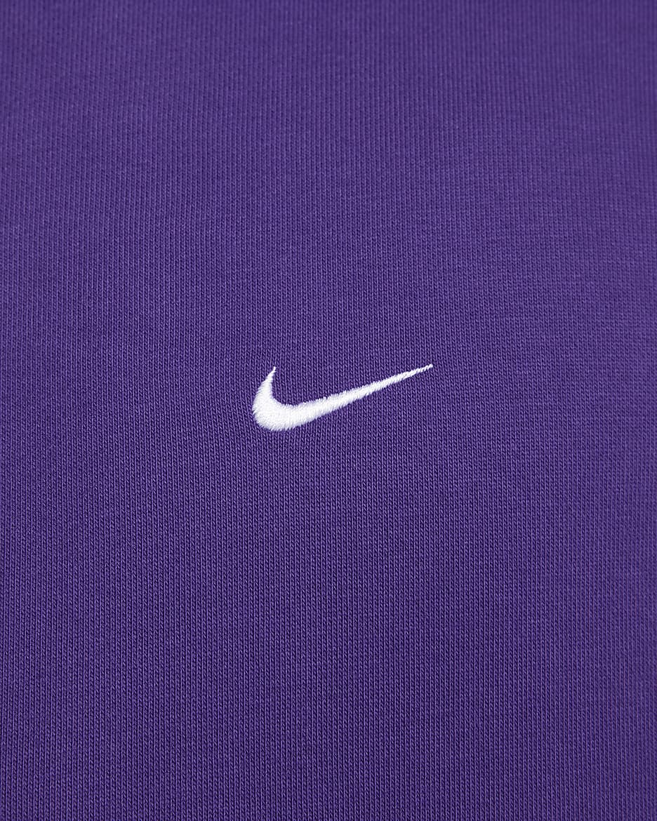 Nike Solo Swoosh Men's Fleece Pullover Hoodie - Field Purple/White