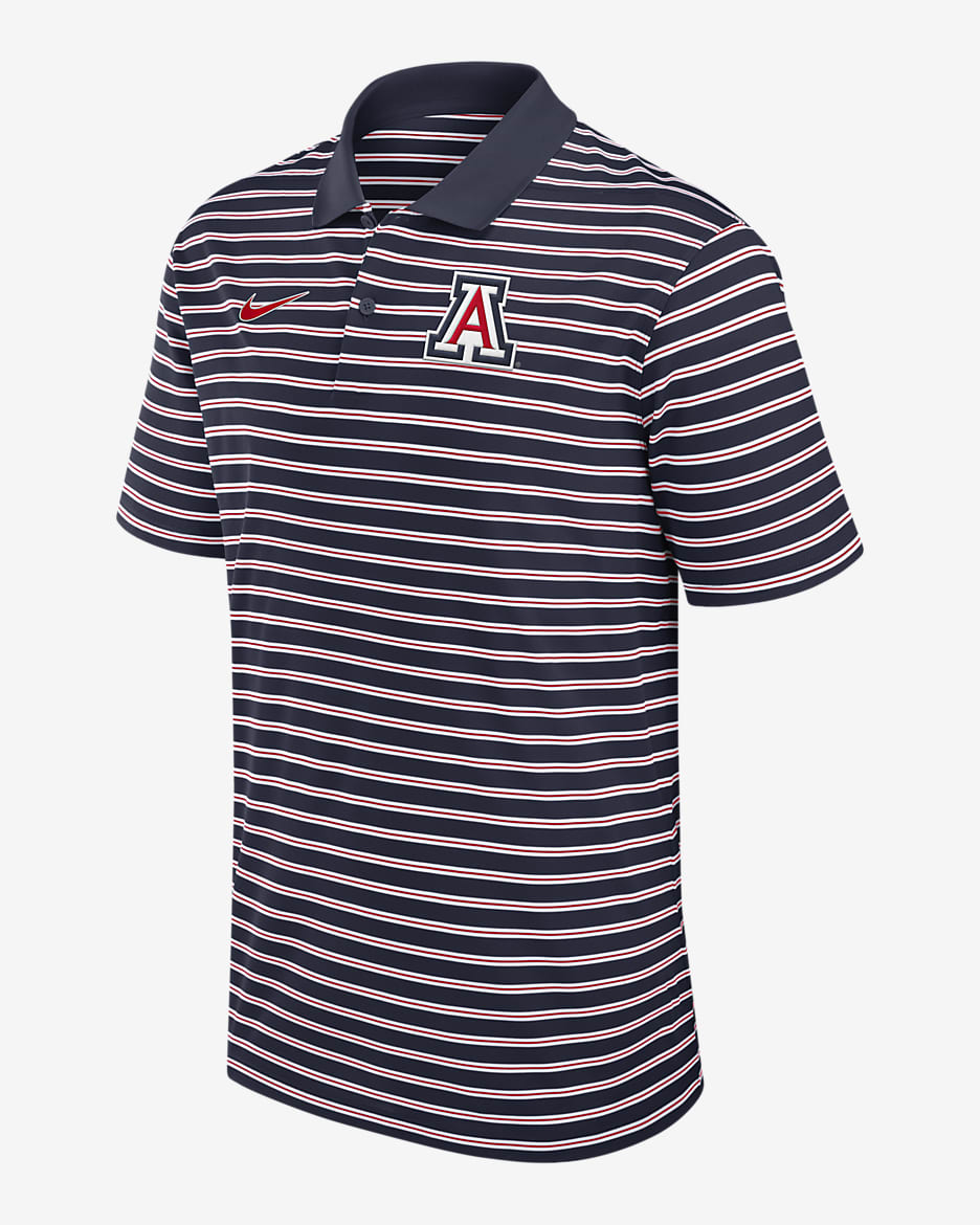 Arizona Wildcats Primetime Victory Striped Men's Nike Dri-FIT College Polo - Navy
