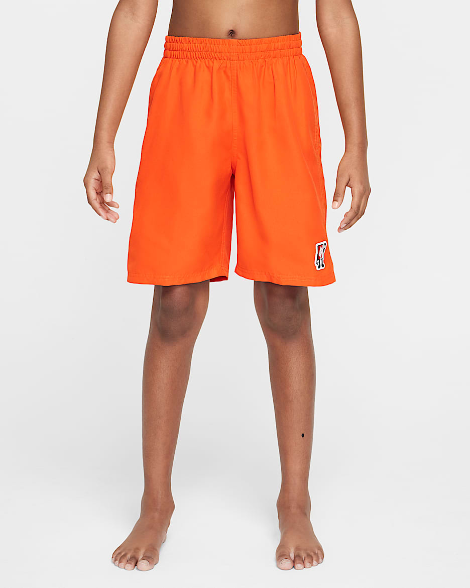 Traje de baño tipo short de voleibol con forro interior de 18 cm Nike Swim Breaker para niños talla grande - Naranja