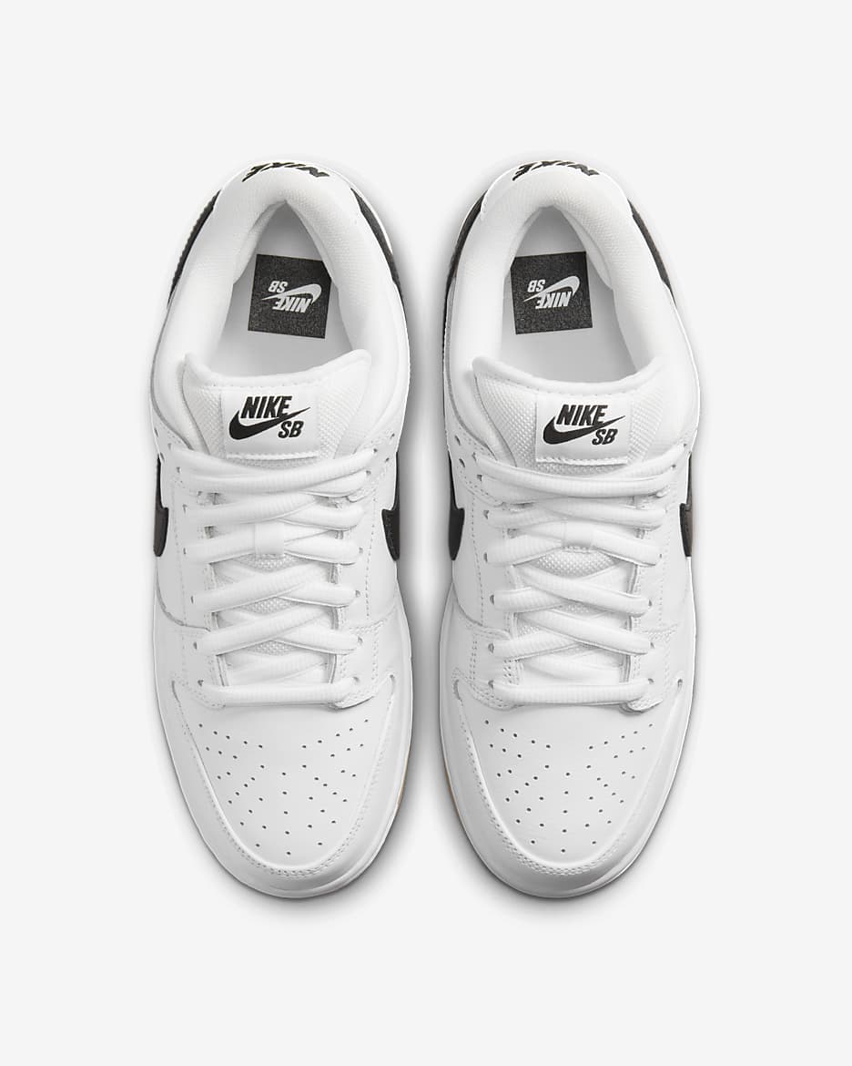 Calzado de skateboarding Nike SB Dunk Low Pro AA - Blanco/Blanco/Marrón claro goma/Negro