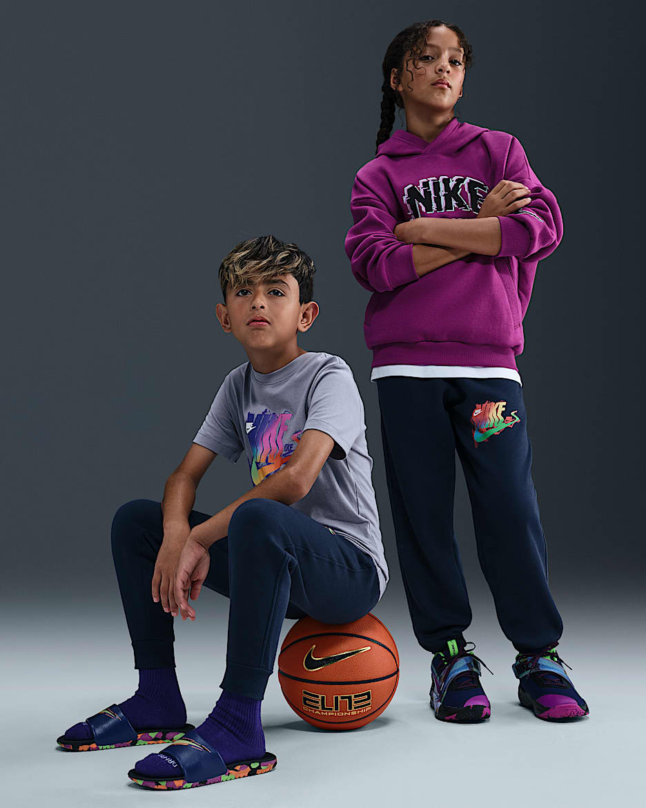 Nike Sportswear Club Fleece Big Kids' Joggers - Midnight Navy/White