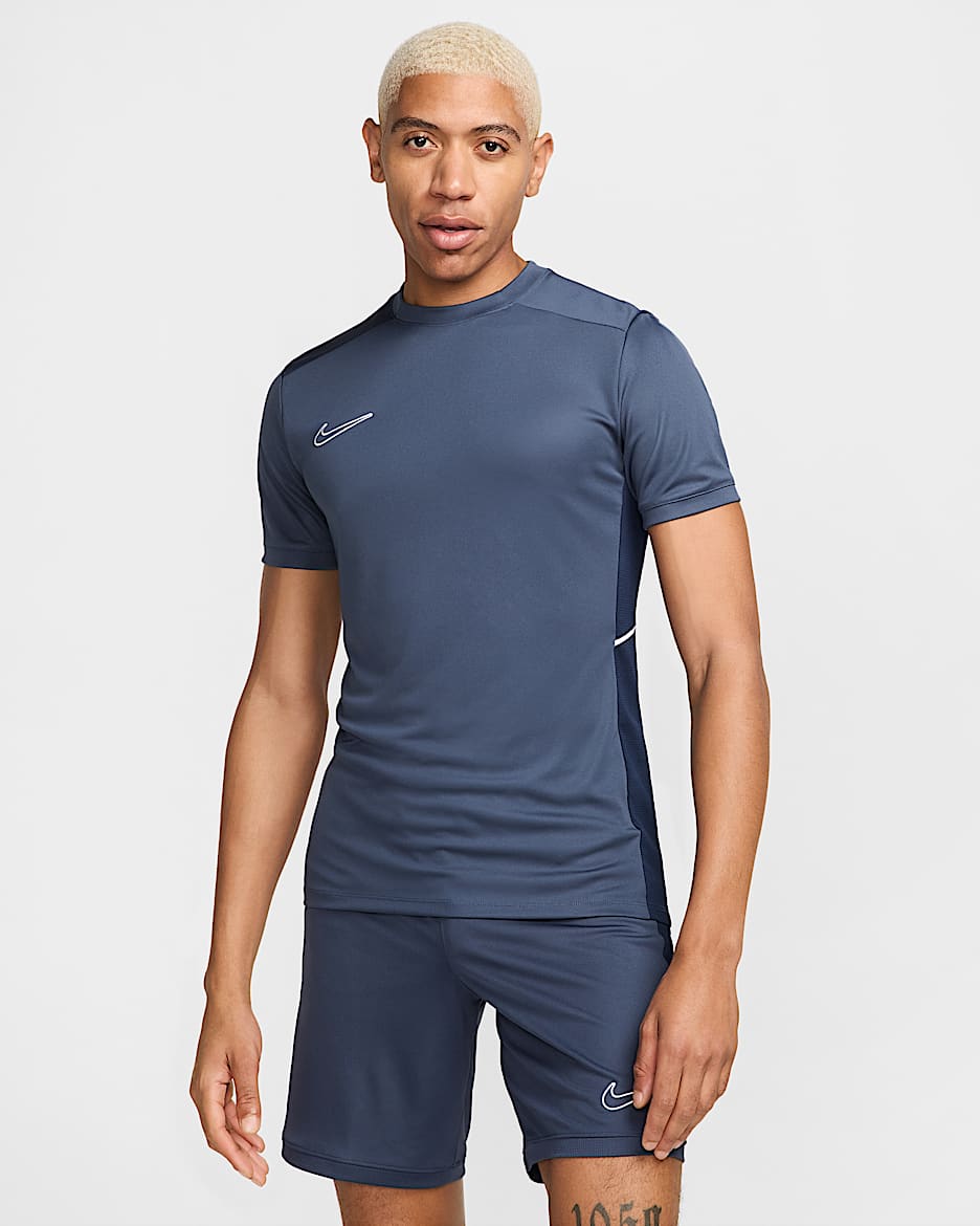 Nike Academy Men's Dri-FIT Short-Sleeve Football Top - Thunder Blue/Obsidian/White/White