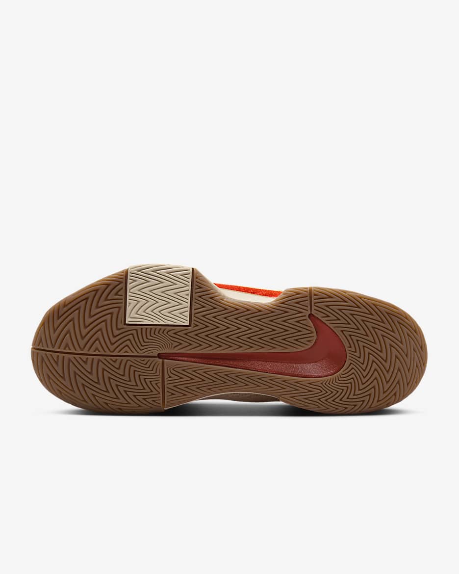 Nike GP Challenge Pro Premium Women's Hard Court Tennis Shoes - Sand Drift/Metallic Gold/Gum Medium Brown/Rust Factor