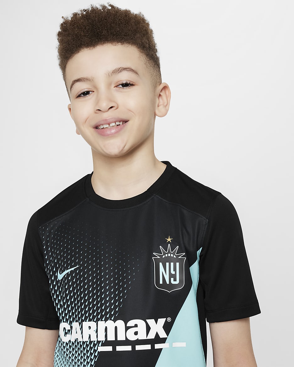 Jersey Nike Dri-FIT de la NWSL tipo réplica para niños talla grande NJ/NY Gotham FC 2024 Stadium Primary - Negro