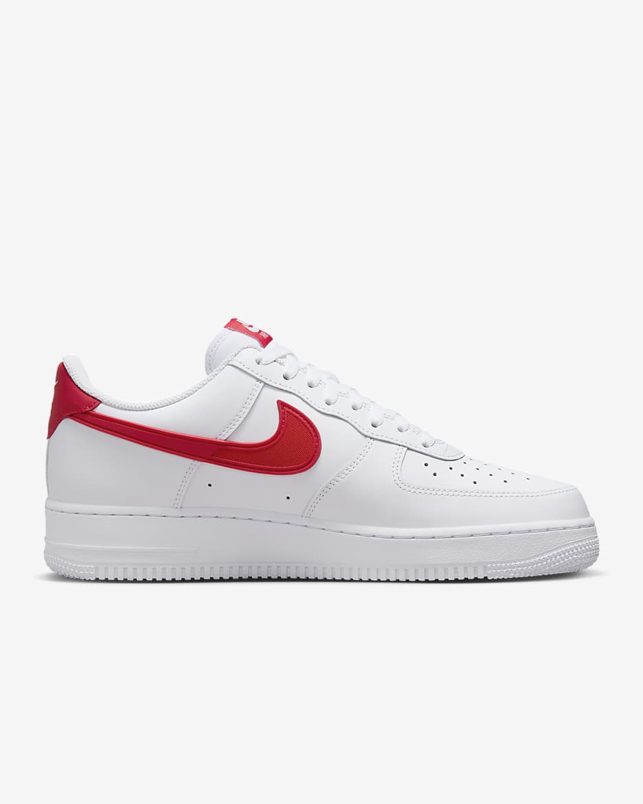 Nike Air Force 1 '07 Men's Shoes - White/Black/Fire Red