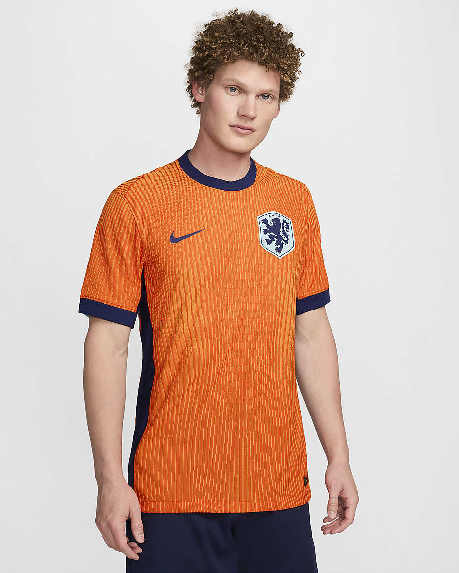 Netherlands (Men's Team) 2024/25 Match Home Men's Nike Dri-FIT ADV Football Authentic Shirt - Safety Orange/Blue Void/Copa/Blue Void