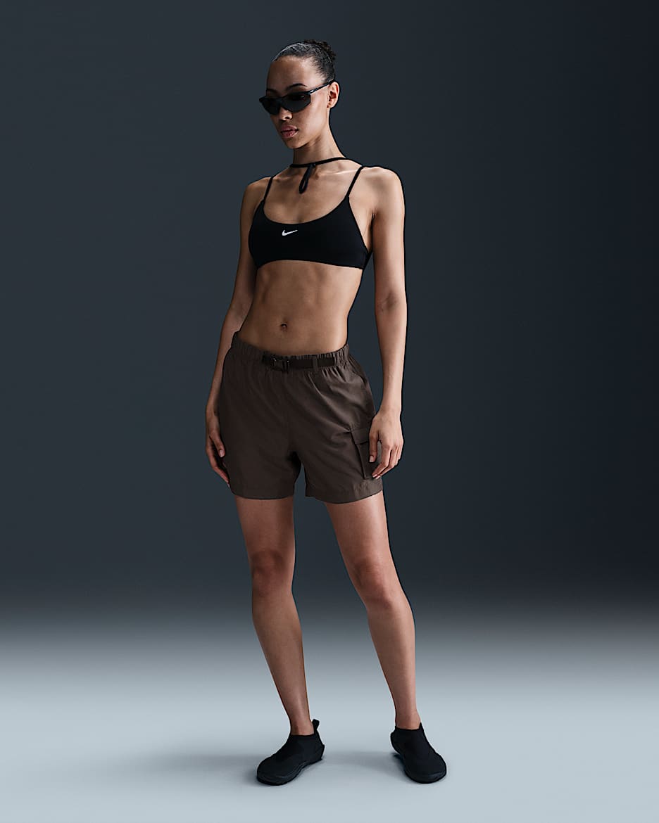 Shorts para salida de baño para mujer Nike Swim Voyage - Marrón barroco