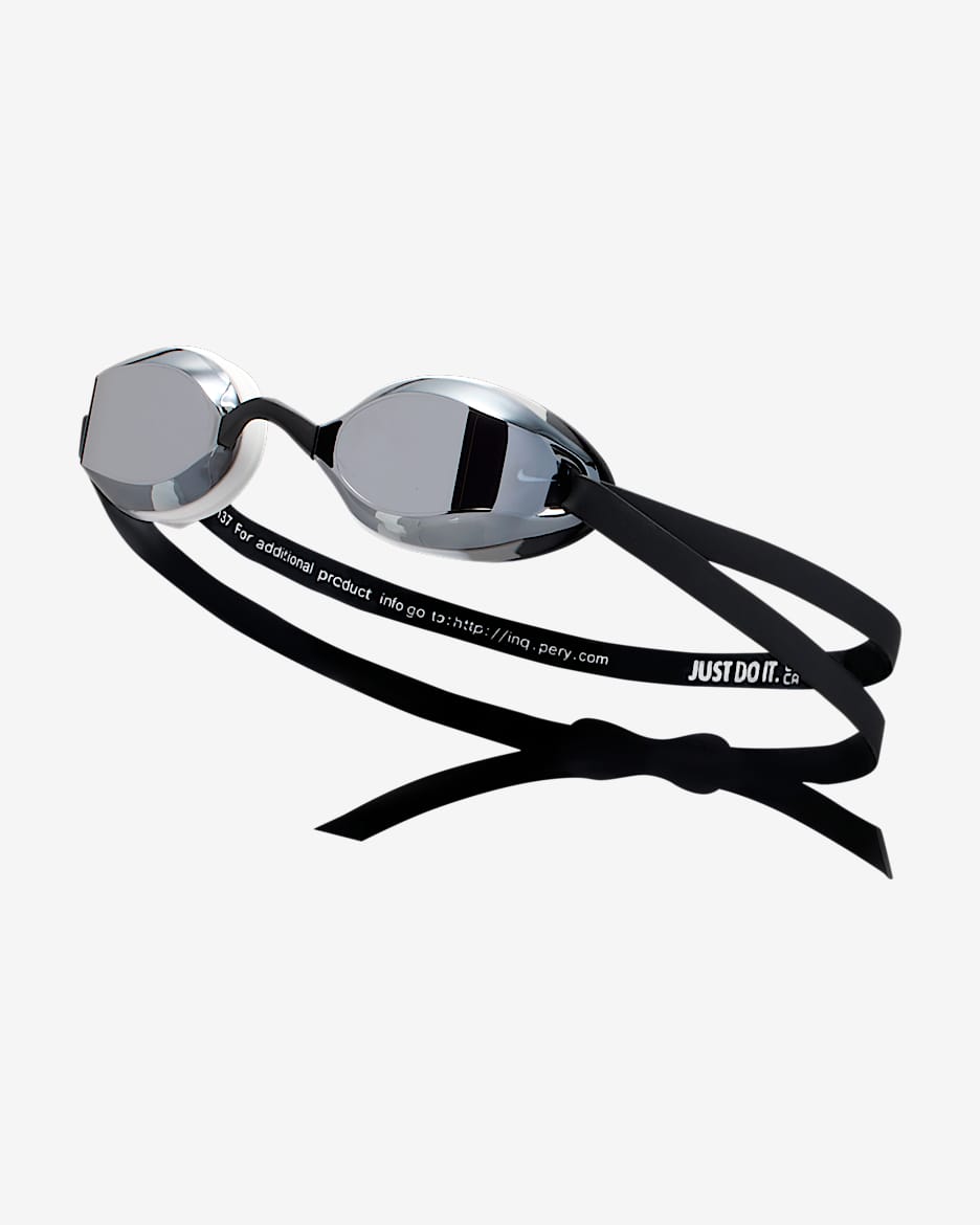 Goggles espejeados para niños talla grande Nike Legacy - Plata/Gris humo claro/Negro/Blanco