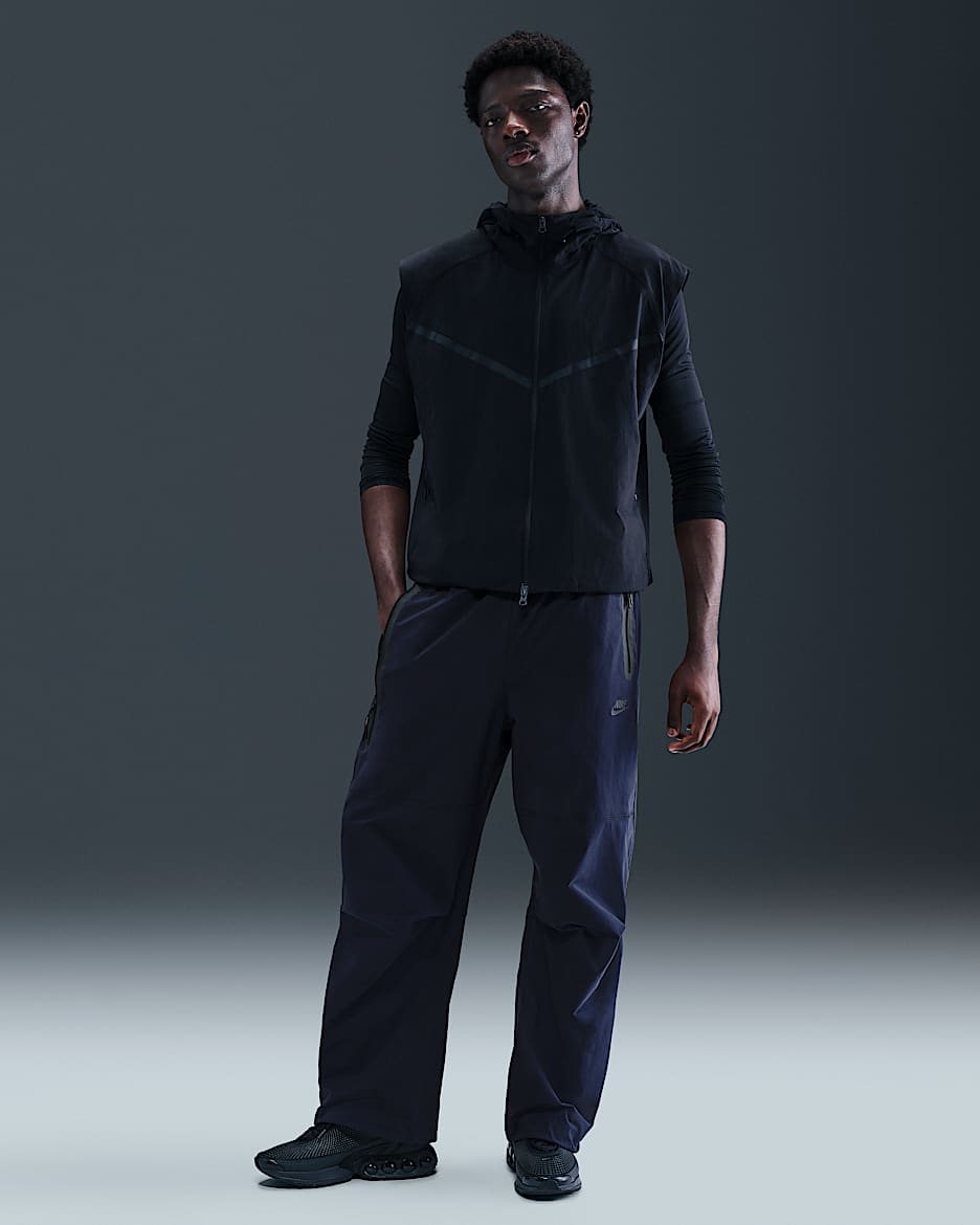 Nike Tech Men's Woven Oversized Trousers - Obsidian/Obsidian/Black