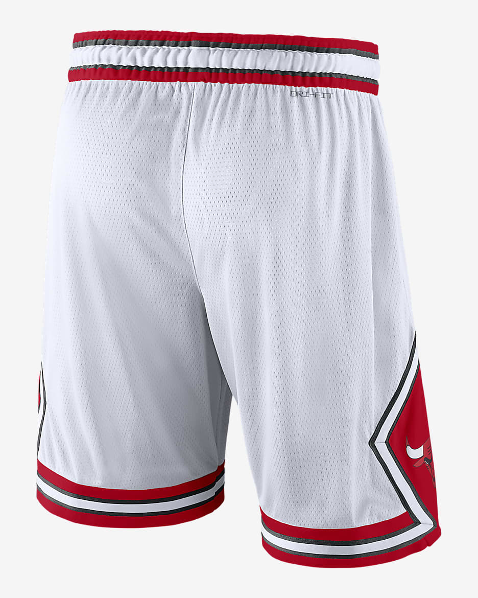 Short Nike NBA Swingman Chicago Bulls Association Edition pour Homme - Blanc/University Red/Noir