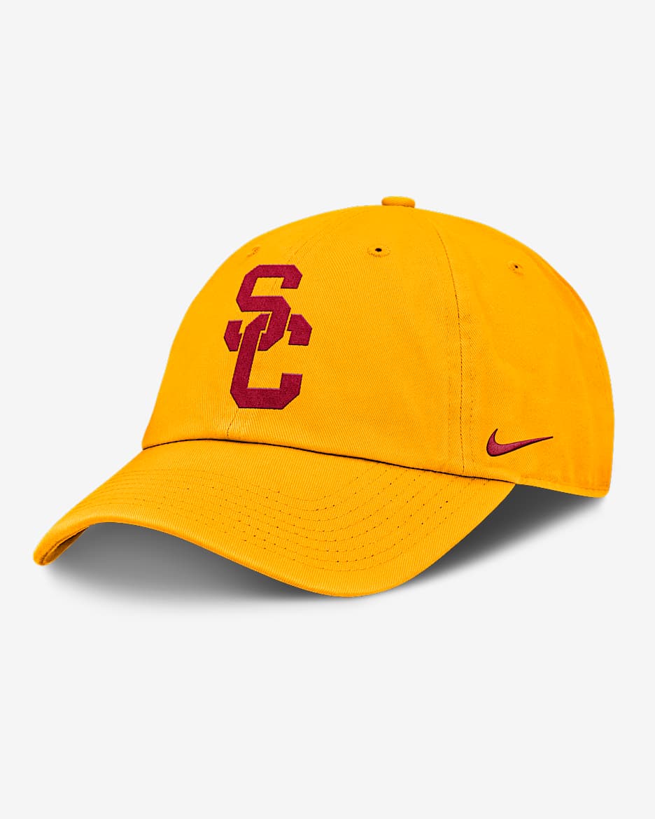 Gorra universitaria Nike ajustable para hombre USC Trojans Primetime Club - Oro