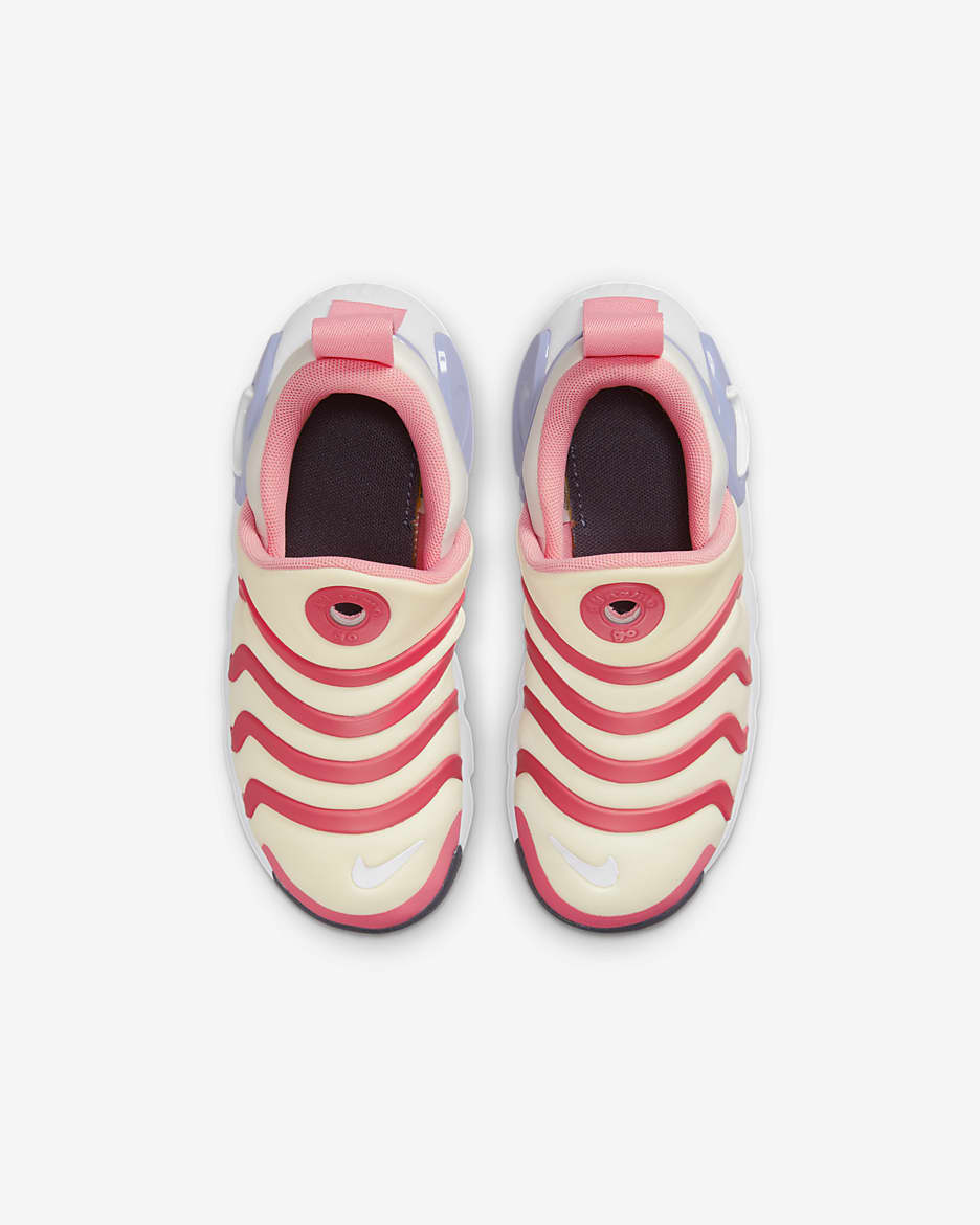 Nike Dynamo Go Younger Kids' Easy On/Off Shoes - Coconut Milk/Photon Dust/Sea Coral/White