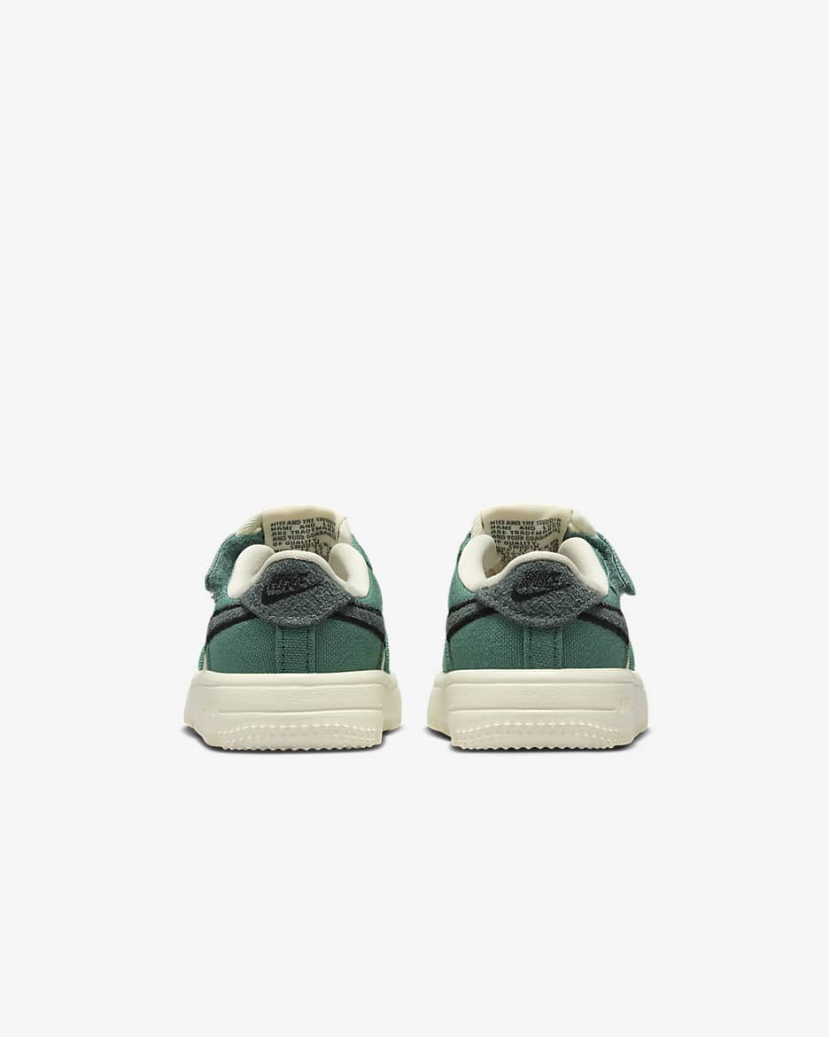 Nike Force 1 Low LV8 3 EasyOn Baby/Toddler Shoes - Coconut Milk/Bicoastal/Gum Dark Brown/Vintage Green