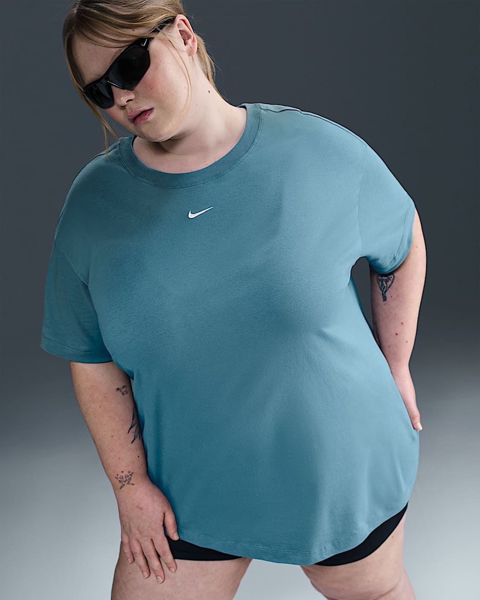 Nike Sportswear Essential Women's T-Shirt (Plus Size) - Smokey Blue