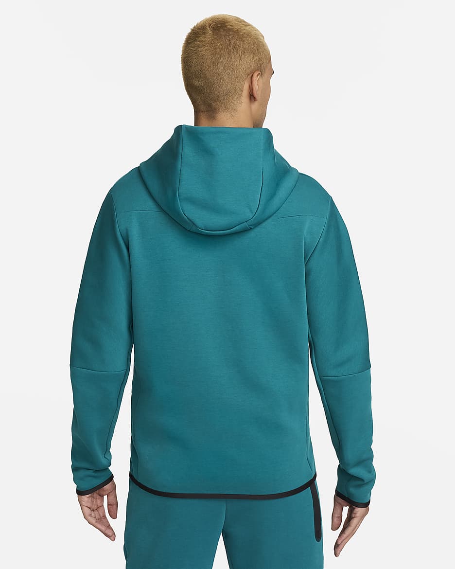 Fotbollshuvtröja med hel dragkedja Nike Portugal Tech Fleece Windrunner för män - Geode Teal/Sail