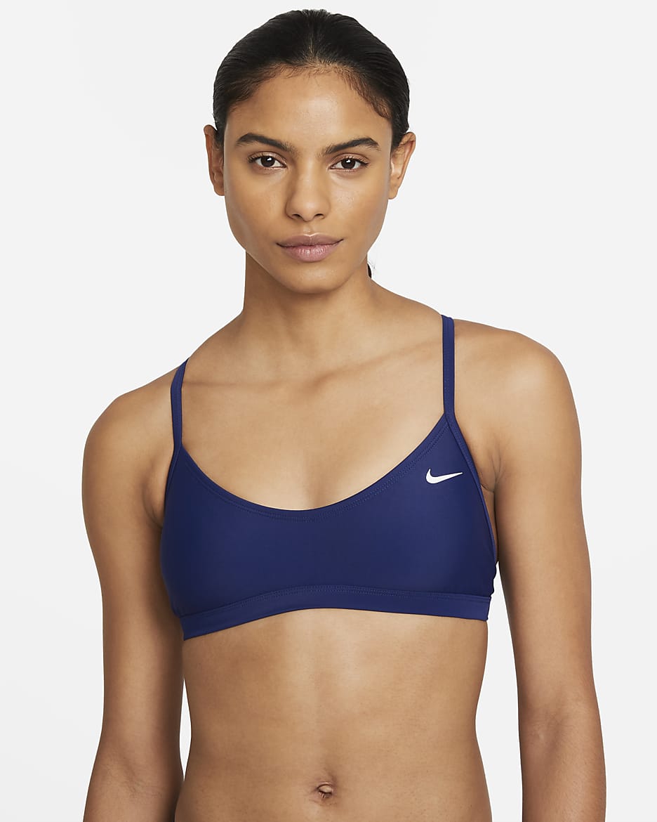 Nike Solid Women's Tri-Back Bikini Top - Blue Void