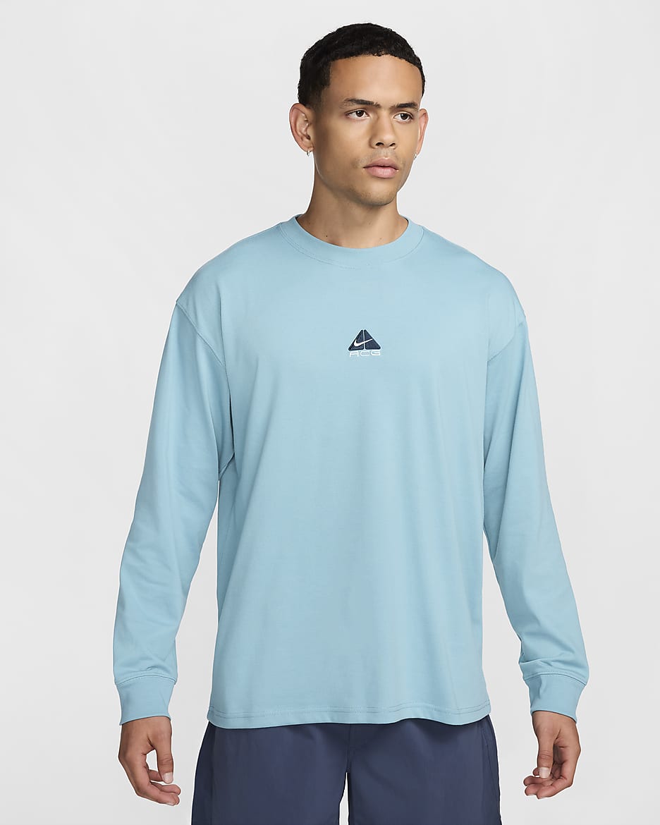 Tee-shirt à manches longues Nike ACG « Lungs » pour homme - Denim Turquoise