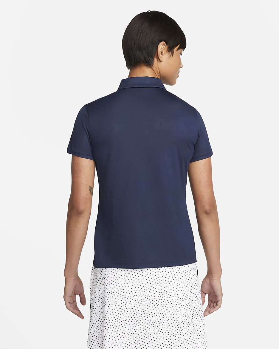 Dámská golfová polokošile Nike Dri-FIT Victory - College Navy/Bílá