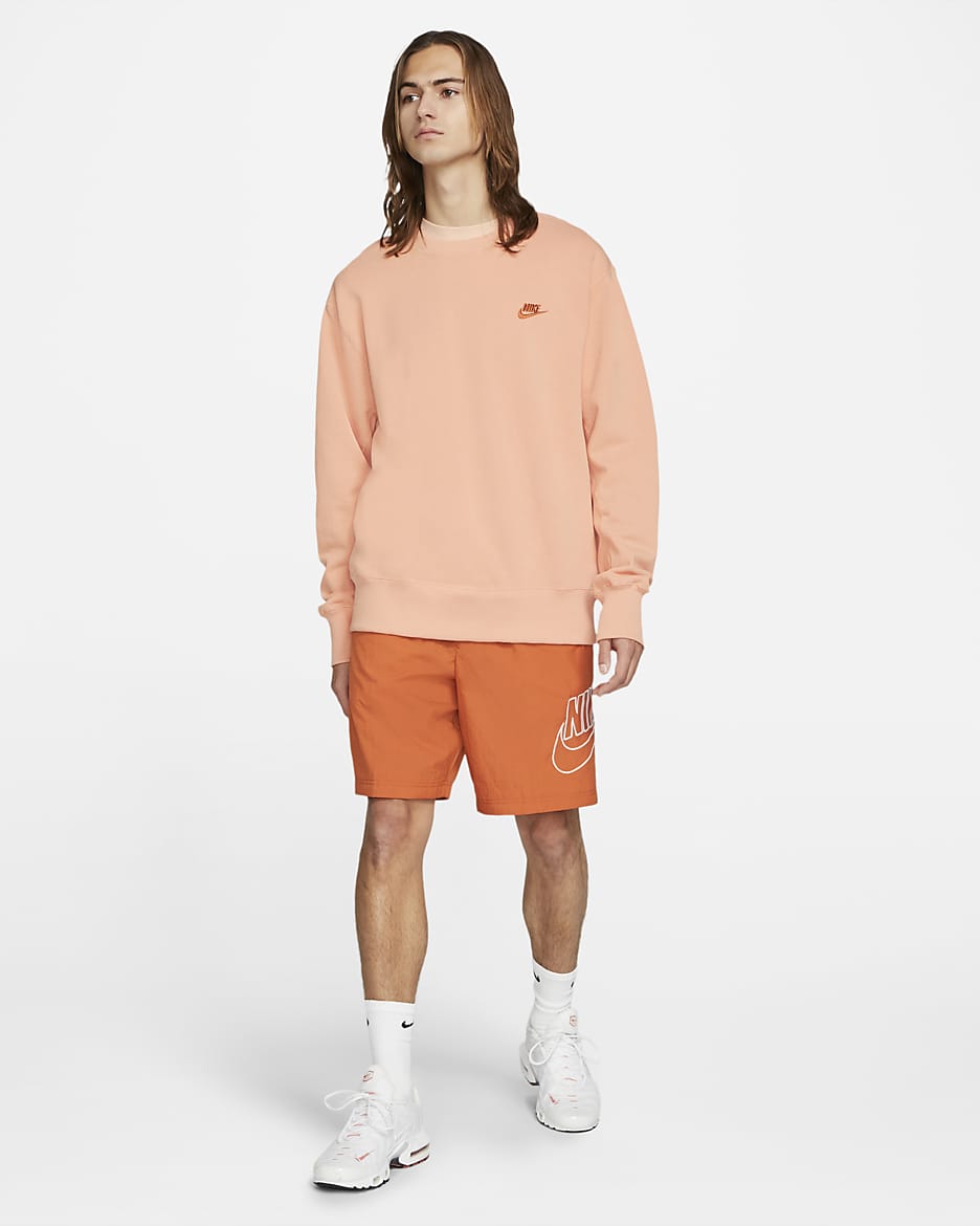 Sudadera clásica de tejido Fleece para hombre Nike Sportswear - Ágata melocotón/Siena claro