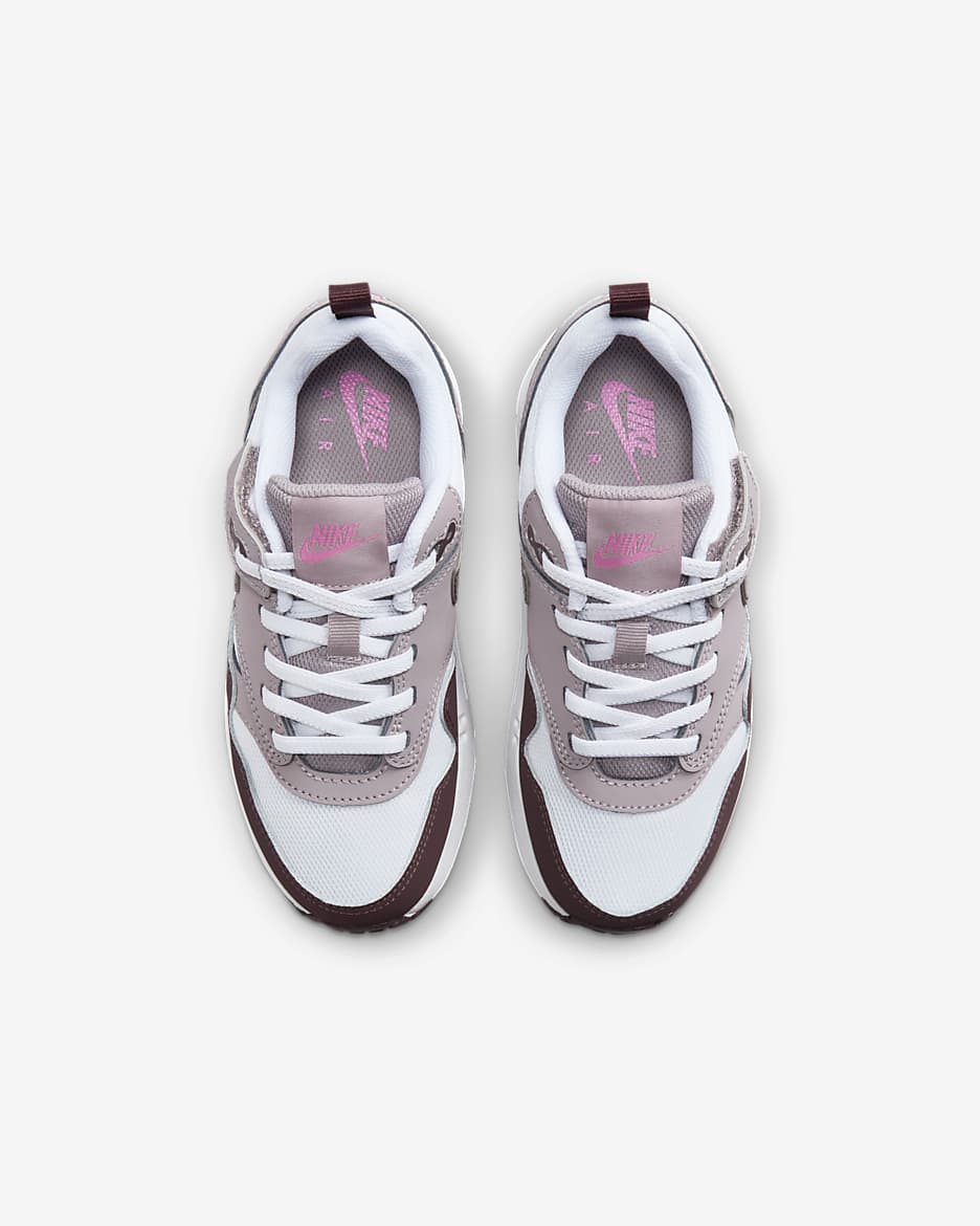 Scarpa Nike Air Max 1 EasyOn – Bambino/a - Bianco/Light Violet Ore/Playful Pink/Burgundy Crush