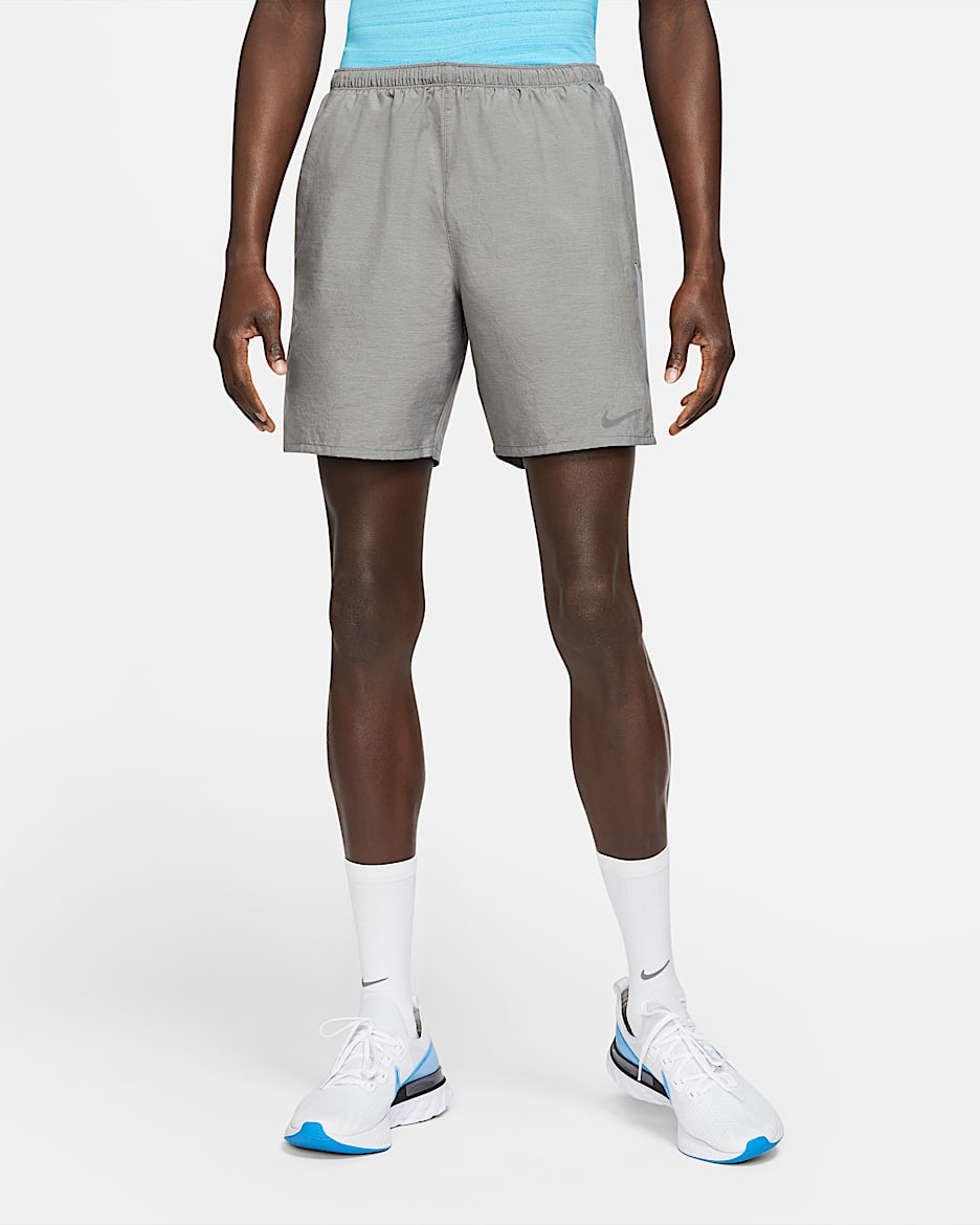 Nike Challenger Men's 2-in-1 Running Shorts - Smoke Grey/Heather
