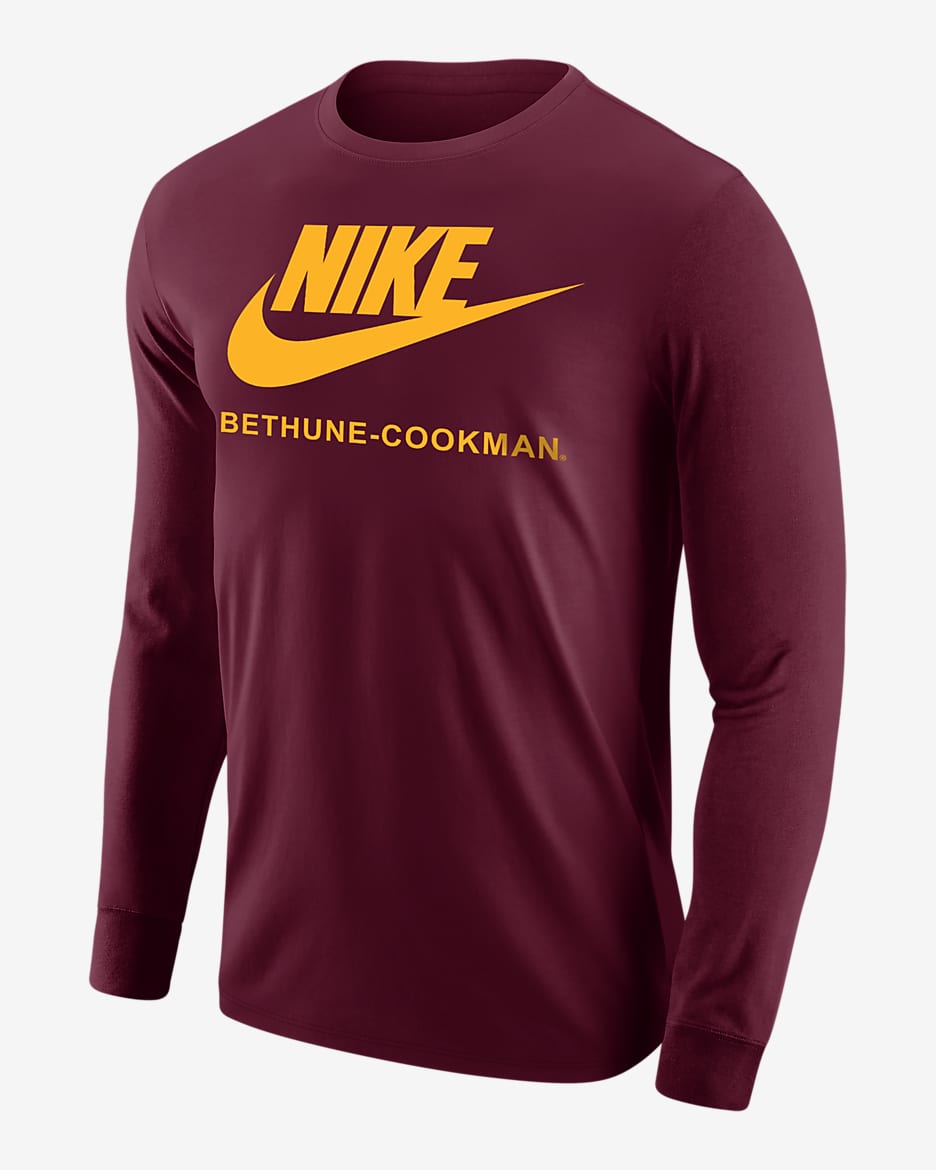 Nike College 365 (Bethune-Cookman) Men's Long-Sleeve T-Shirt - Maroon