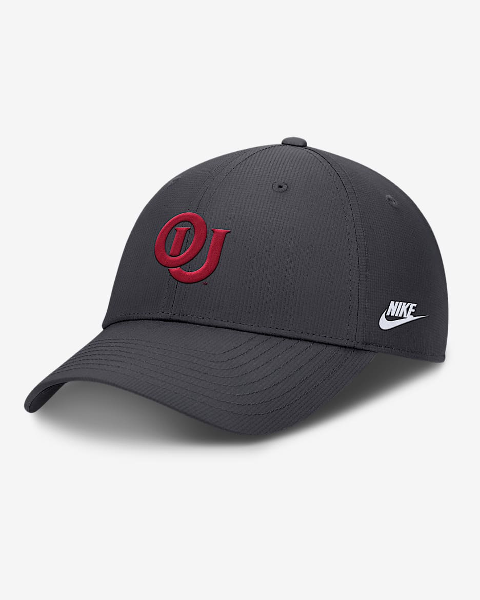 Oklahoma Sooners Core Rise Vault Men's Nike Dri-FIT College Adjustable Hat - Charcoal