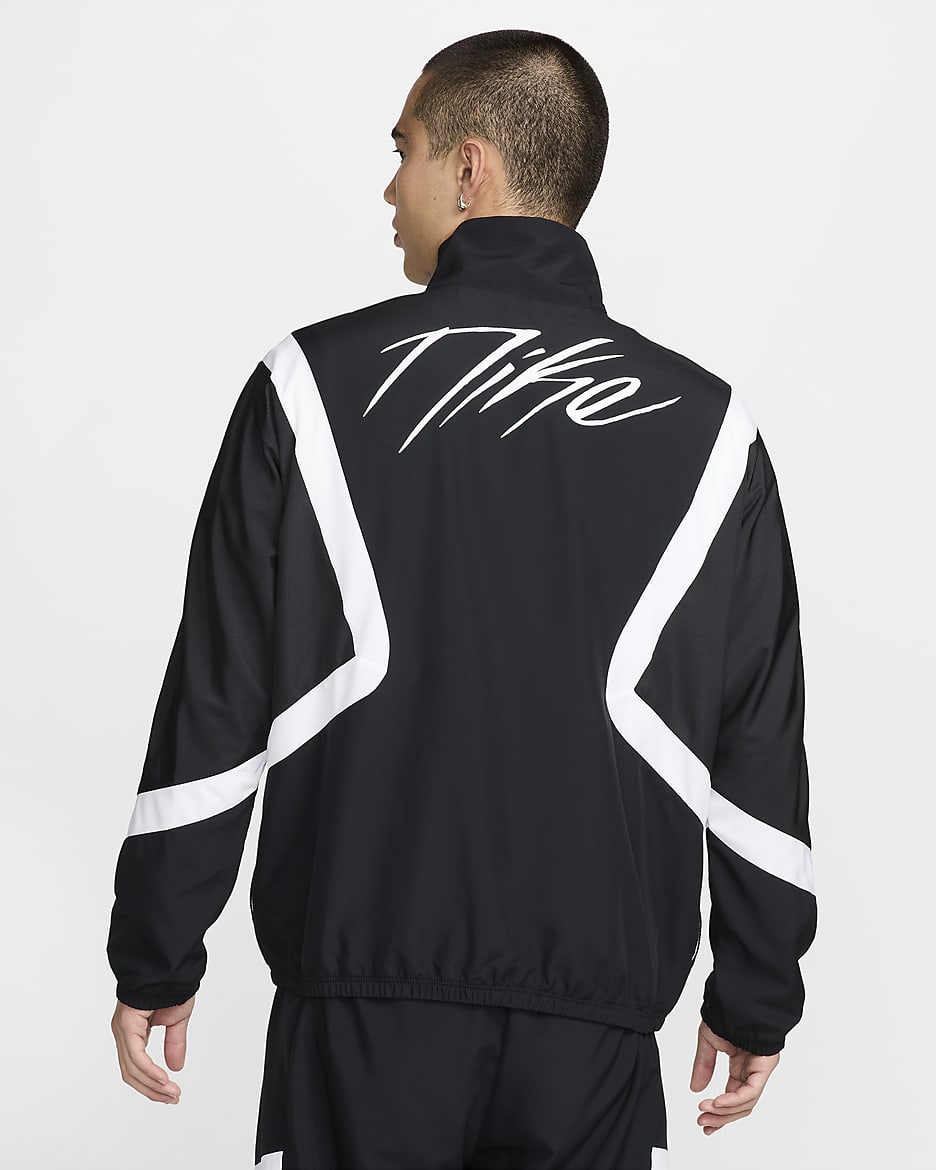 Nike Icon Men's Woven Basketball Jacket - Black/Black/White/White