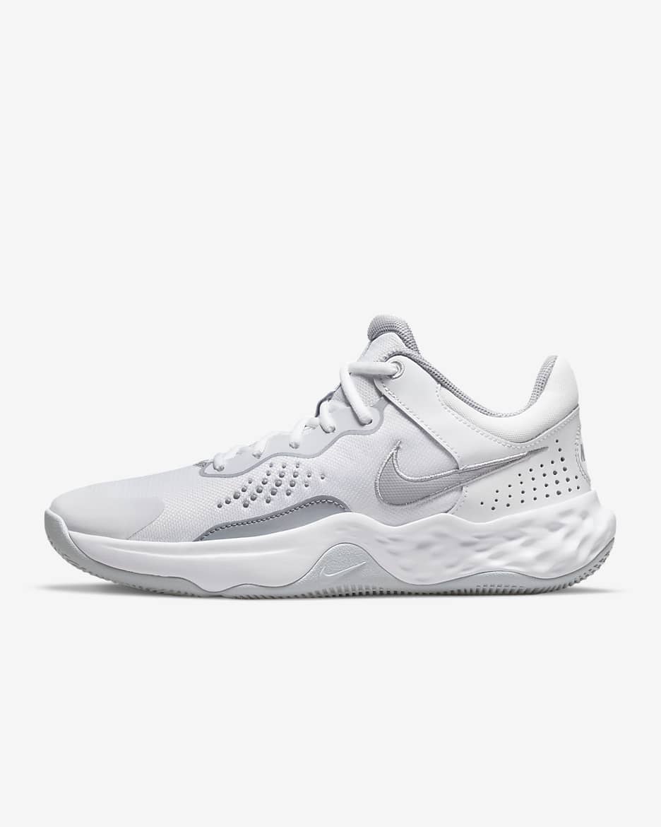 Nike Fly.By Mid 3 Basketball Shoes - White/Wolf Grey