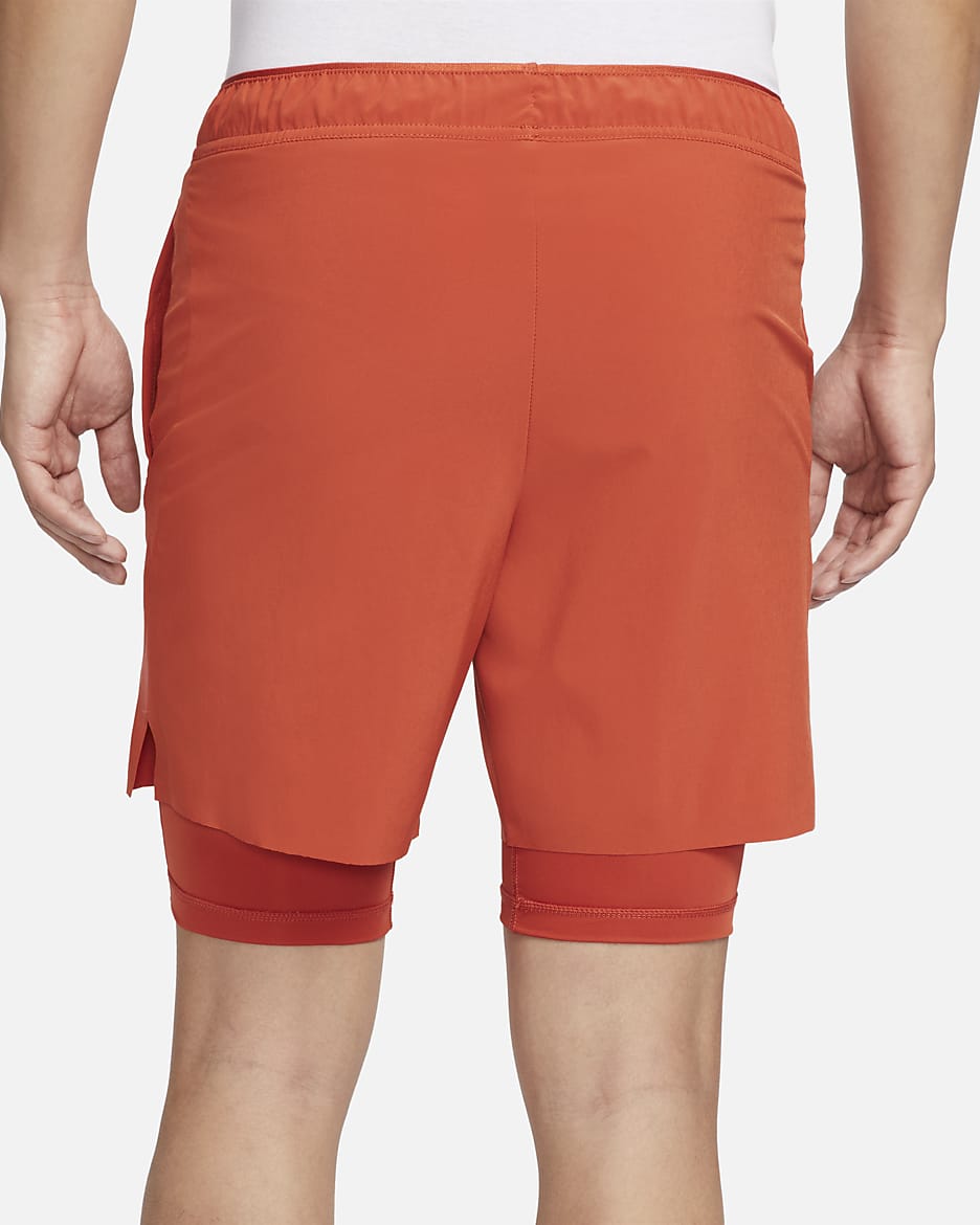 NikeCourt Slam Men's Dri-FIT Tennis Shorts - Rust Factor/Pink Quartz/White