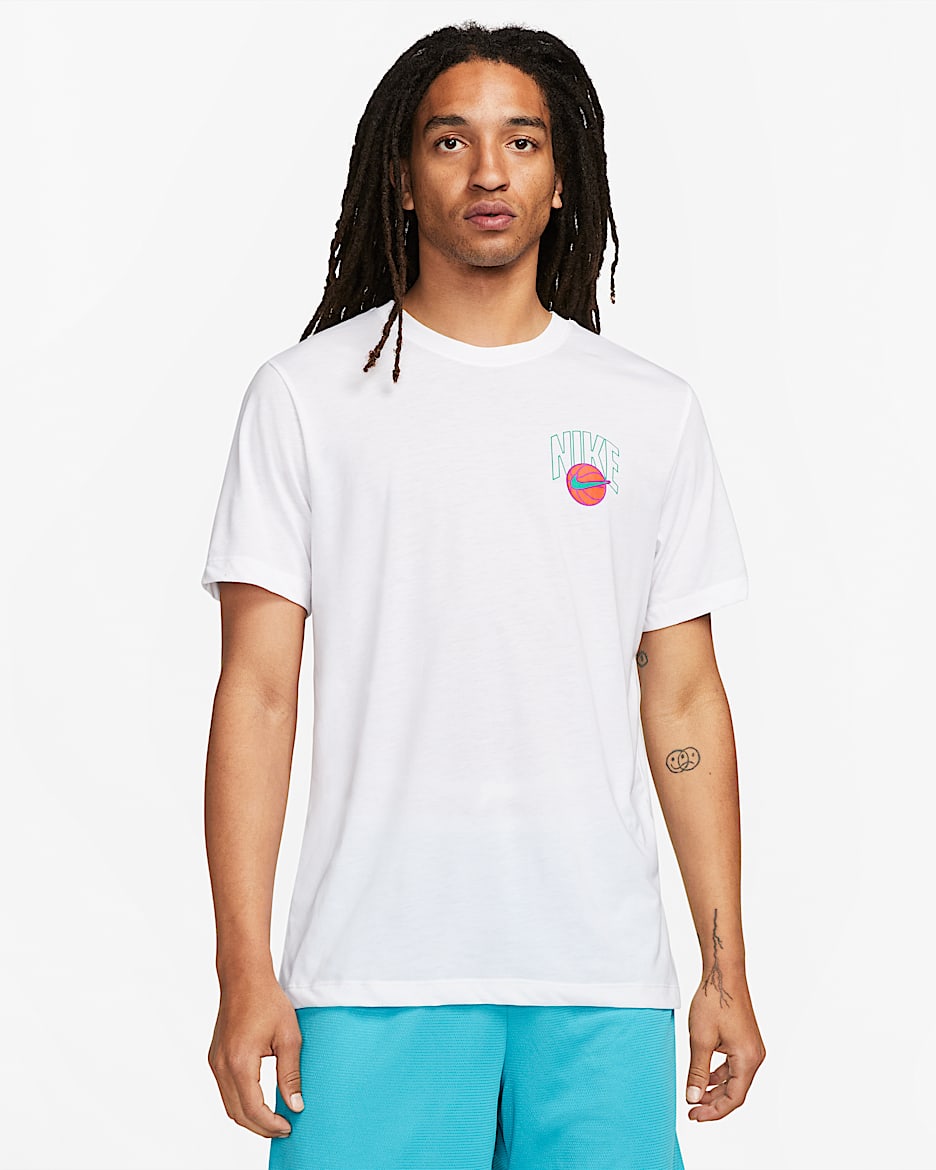 ナイキ Dri-FIT メンズ バスケットボール Tシャツ - ホワイト