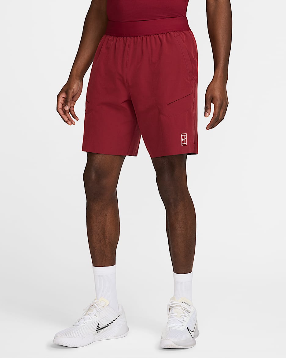 Shorts de tenis Dri-FIT de 20 cm para hombre NikeCourt Advantage - Rojo team/Blanco