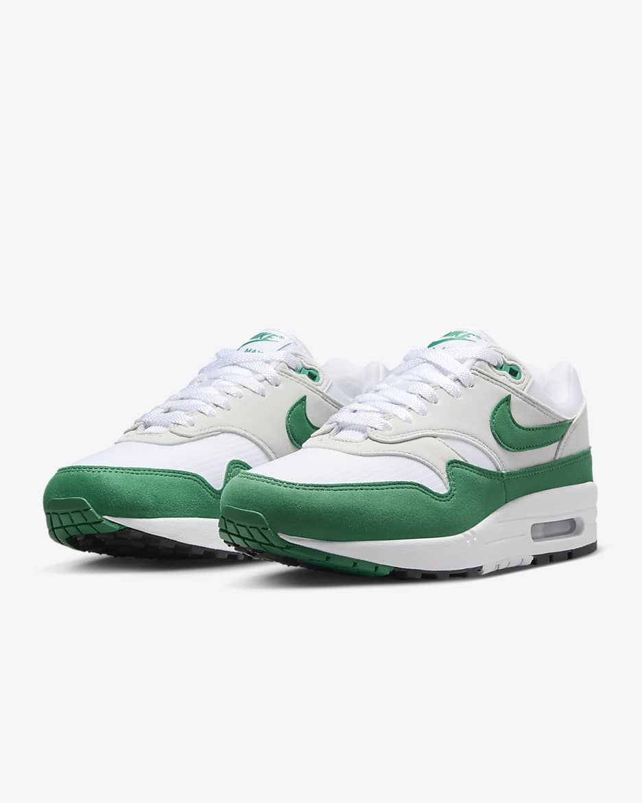 Nike Air Max 1 Women's Shoes - Neutral Grey/White/Black/Malachite