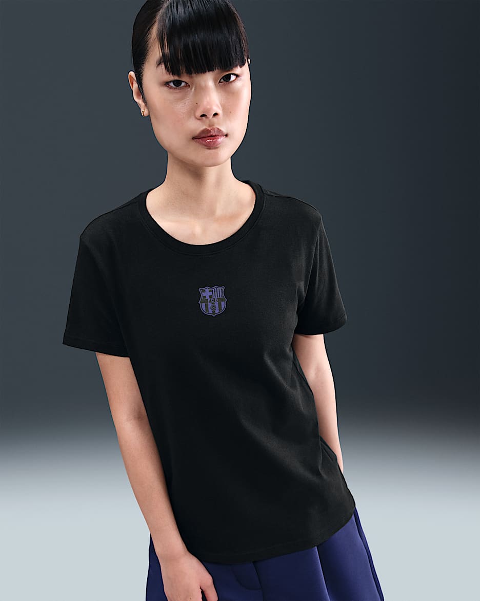 T-shirt da calcio Nike FC Barcelona – Donna - Nero
