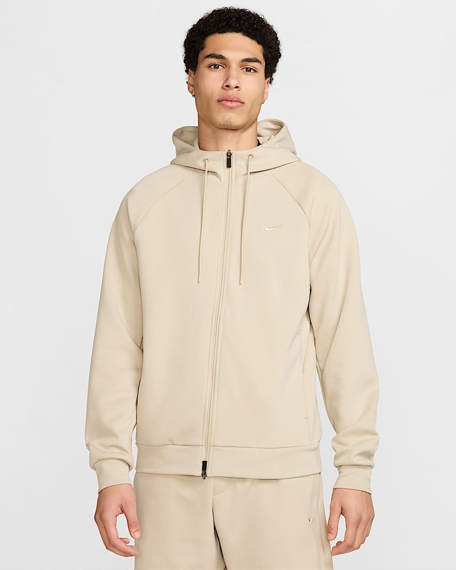 Nike Primary Fleece Men's Dri-FIT UV Full-Zip Performance Hoodie - Desert Khaki/Desert Khaki