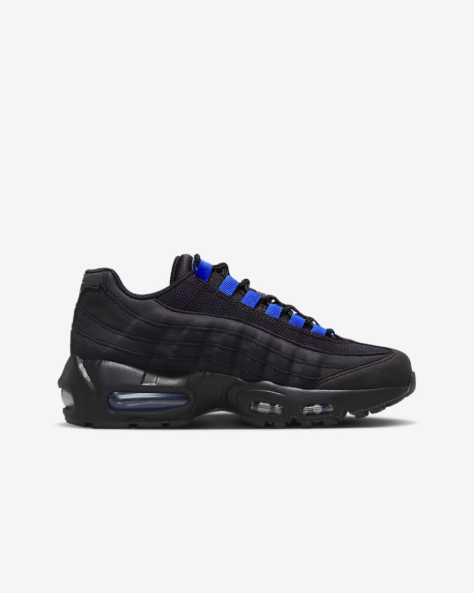 Chaussure Nike Air Max 95 pour ado - Noir/Wolf Grey/Blanc/Game Royal