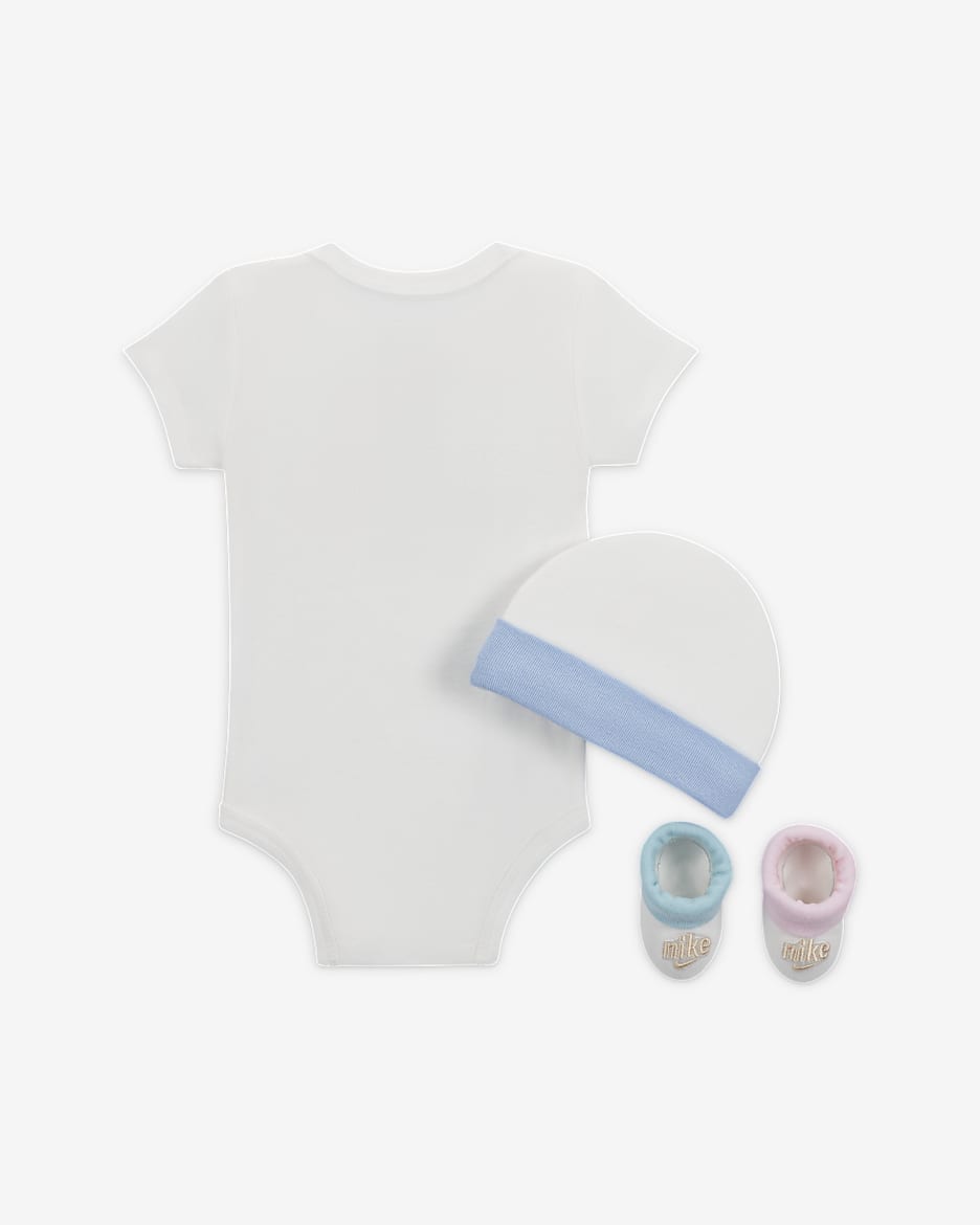 Nike 3-Piece Bodysuit Box Set Baby Bodysuit Set - Sail