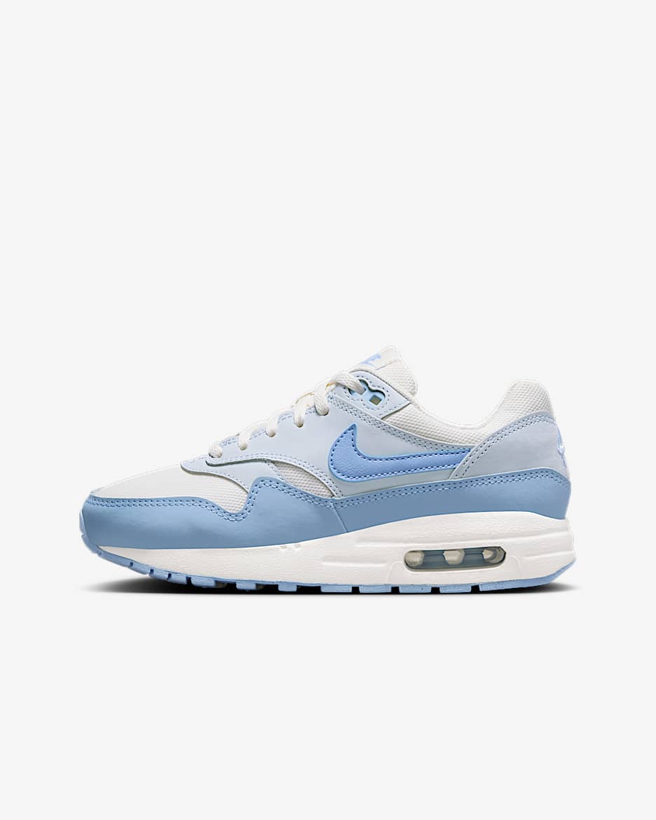 Tenis para niños grandes Air Max 1 - Vela/Tinte azul/Azul psíquico