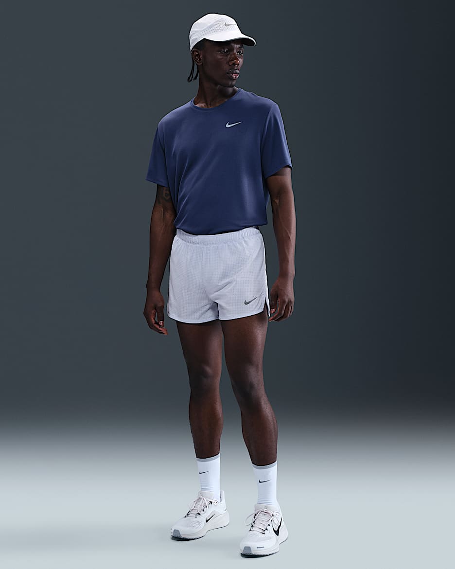 Nike Fast Men's Dri-FIT 8cm (approx.) Brief-Lined Running Shorts - Ghost/Black