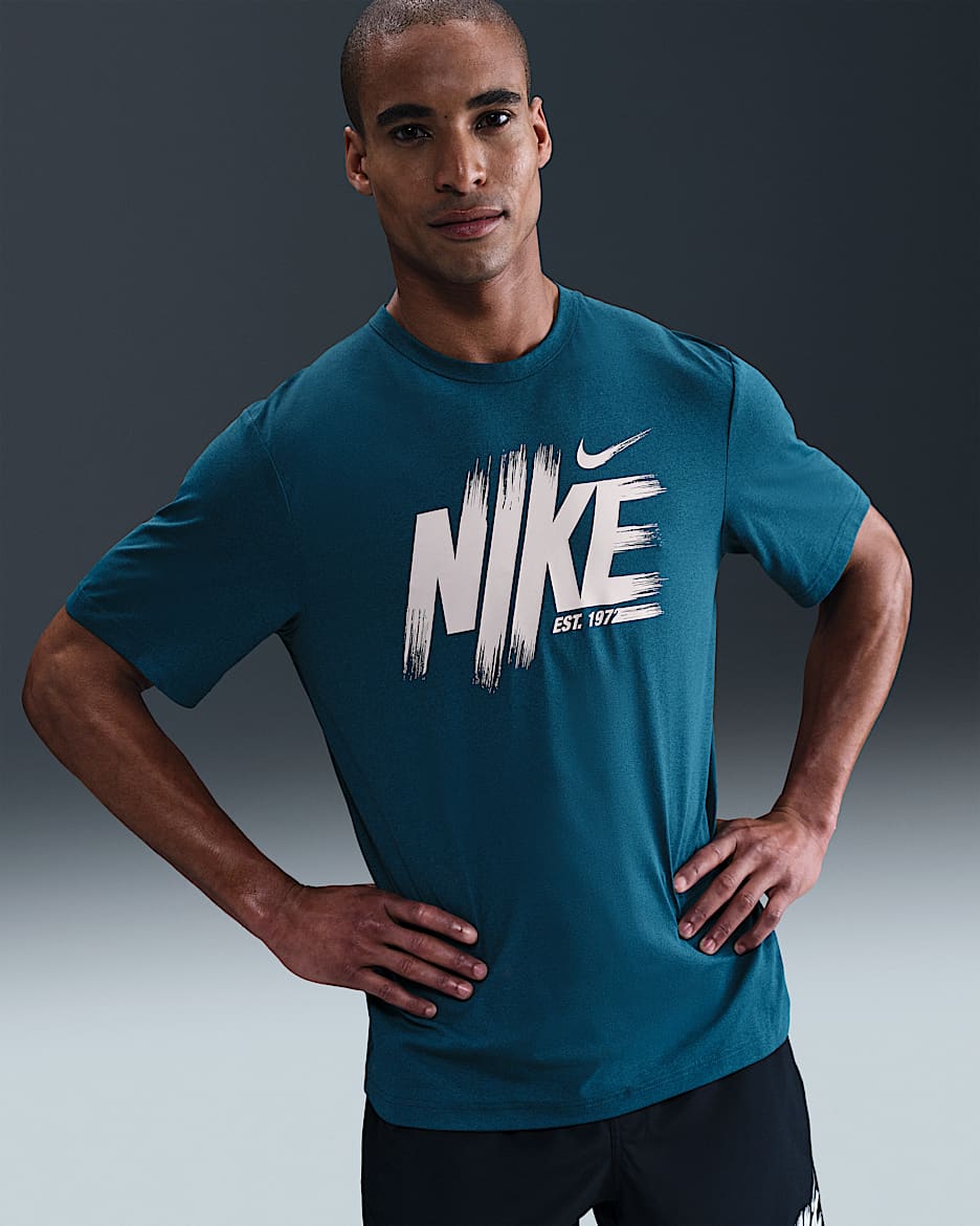 Haut de training Dri-FIT UV Nike Hyverse pour homme - Blue Force/Silt Red
