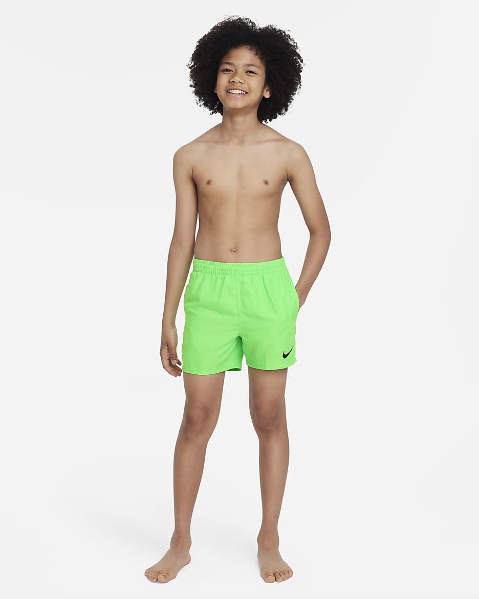 Shorts de vóleibol de 10 cm para niño talla grande Nike Essential Lap - Verde strike