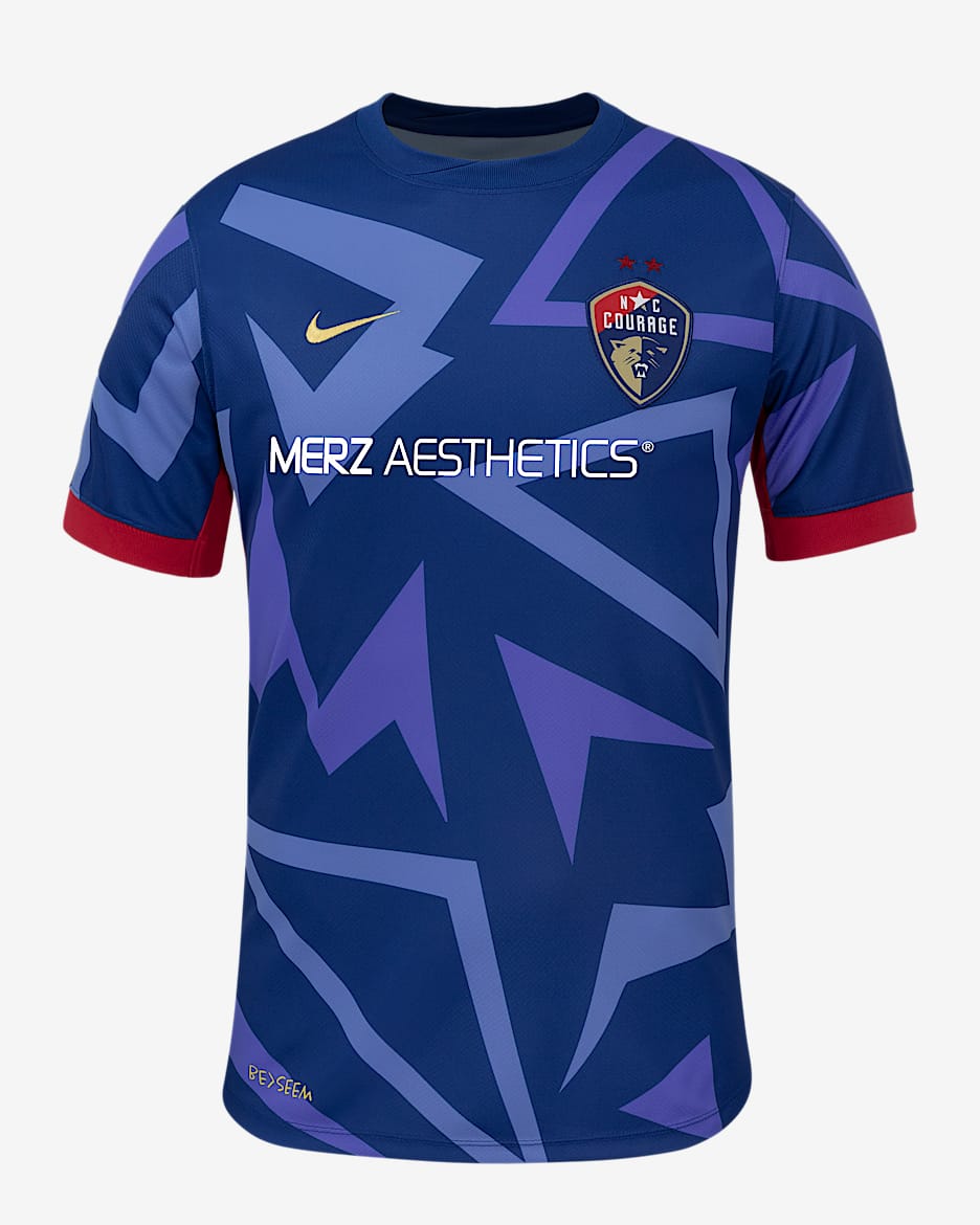 North Carolina Courage 2025 Stadium Home Men's Nike Dri-FIT NWSL Replica Jersey - Gym Blue/Carmine