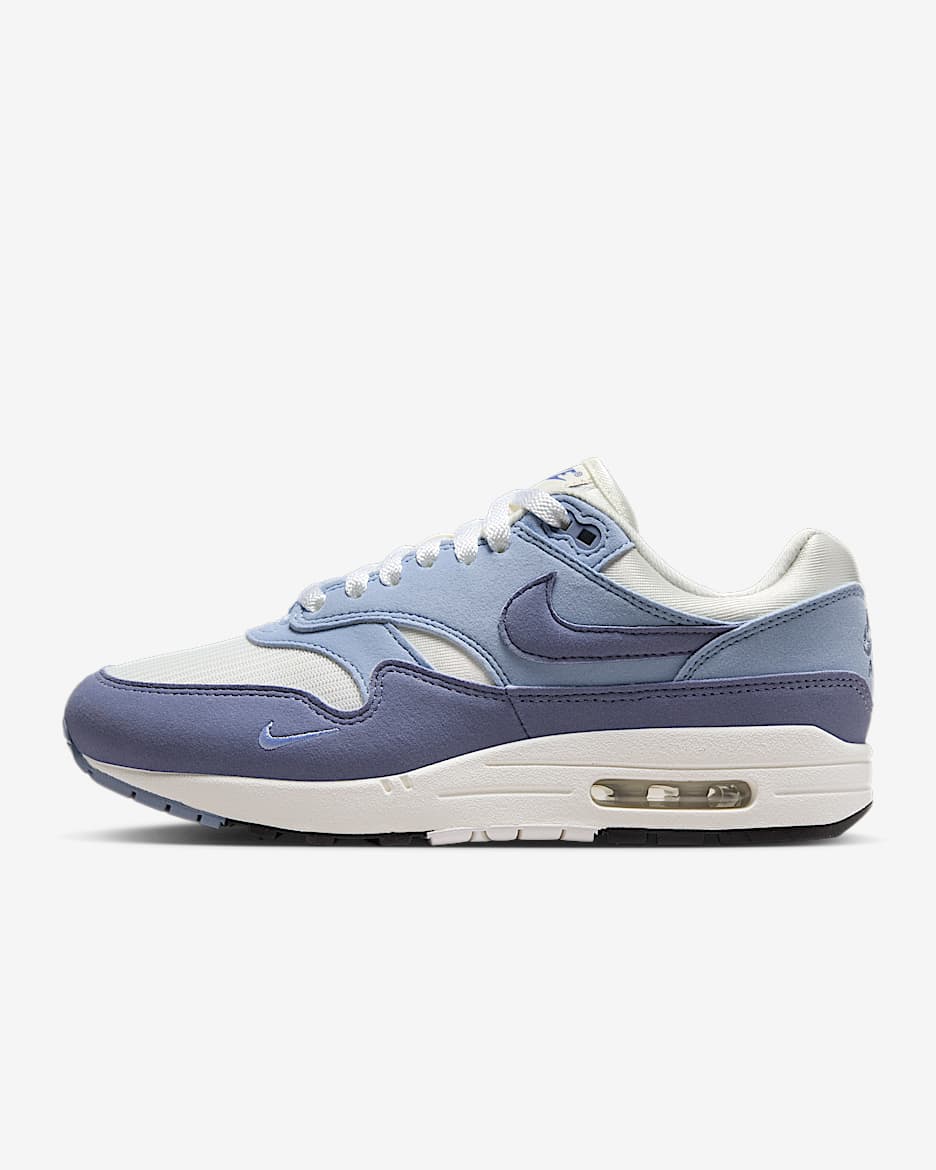 Tenis para mujer Nike Air Max 1 '87 Textile - Vela/Azul militar claro/Negro/Pizarra cenizo